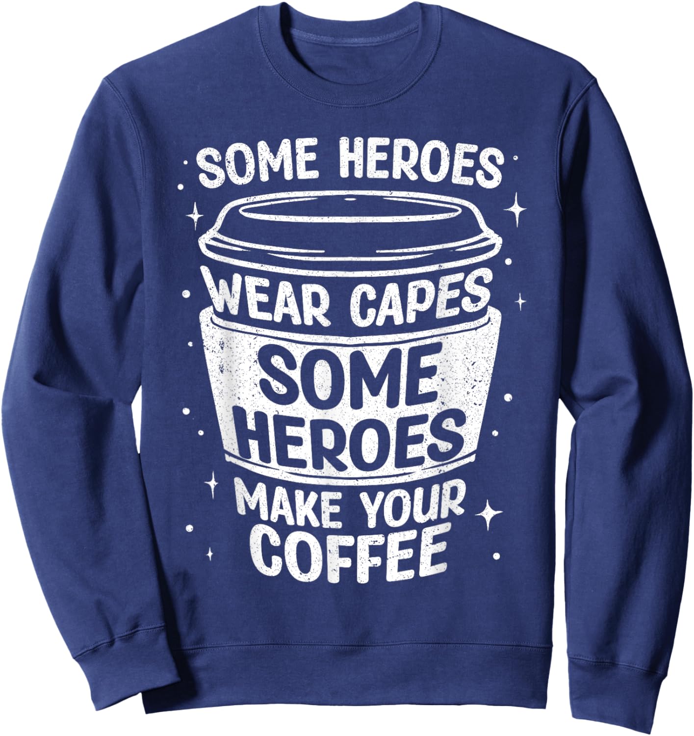 Cool Barista Art Women Cappucino Cup Espresso Lovers Sweatshirt - Sweatshirt | Navy