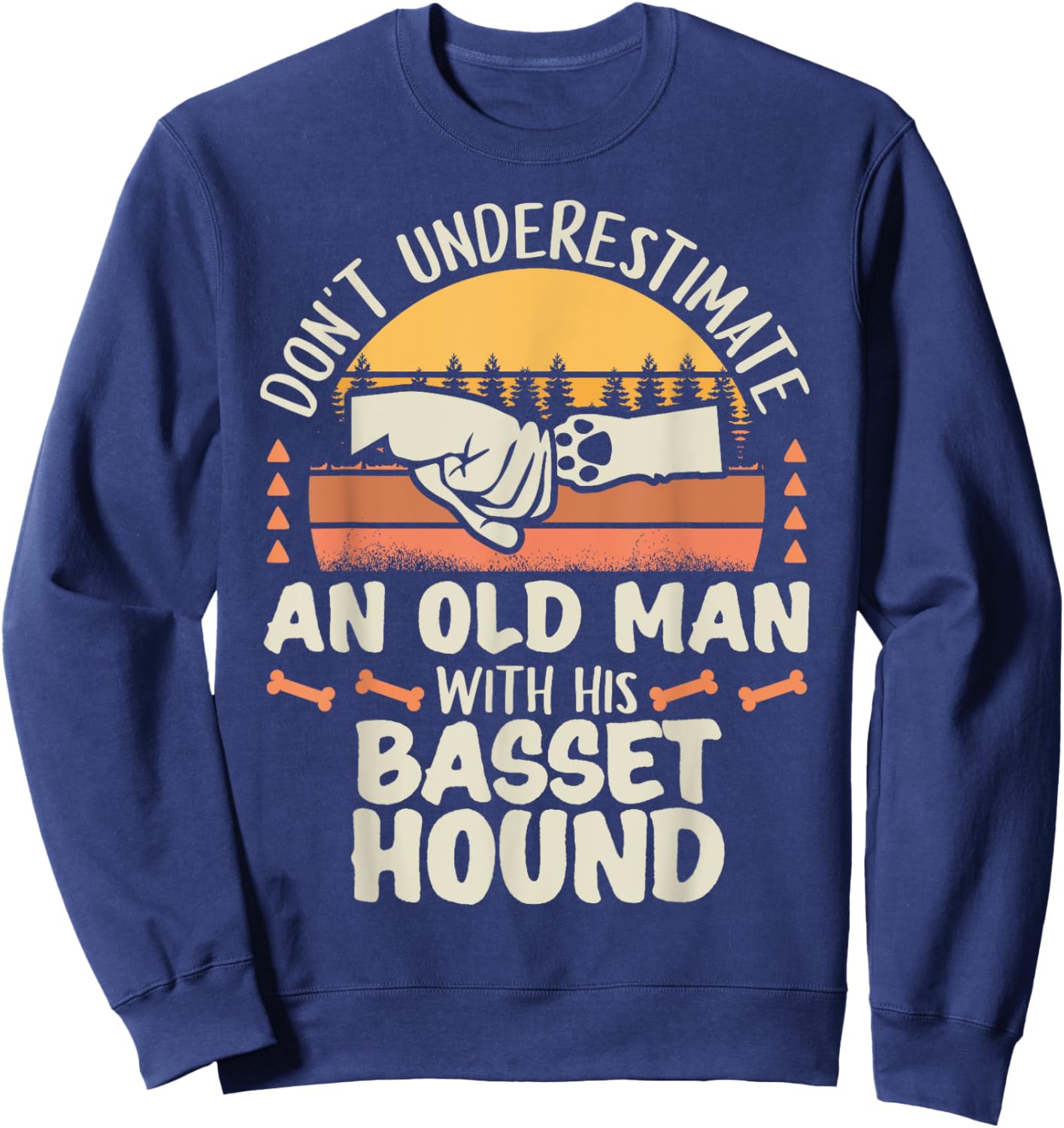 Basset Hound Shirt Men Women Dog Mom Dog Lover Sweatshirt - Sweatshirt | Navy