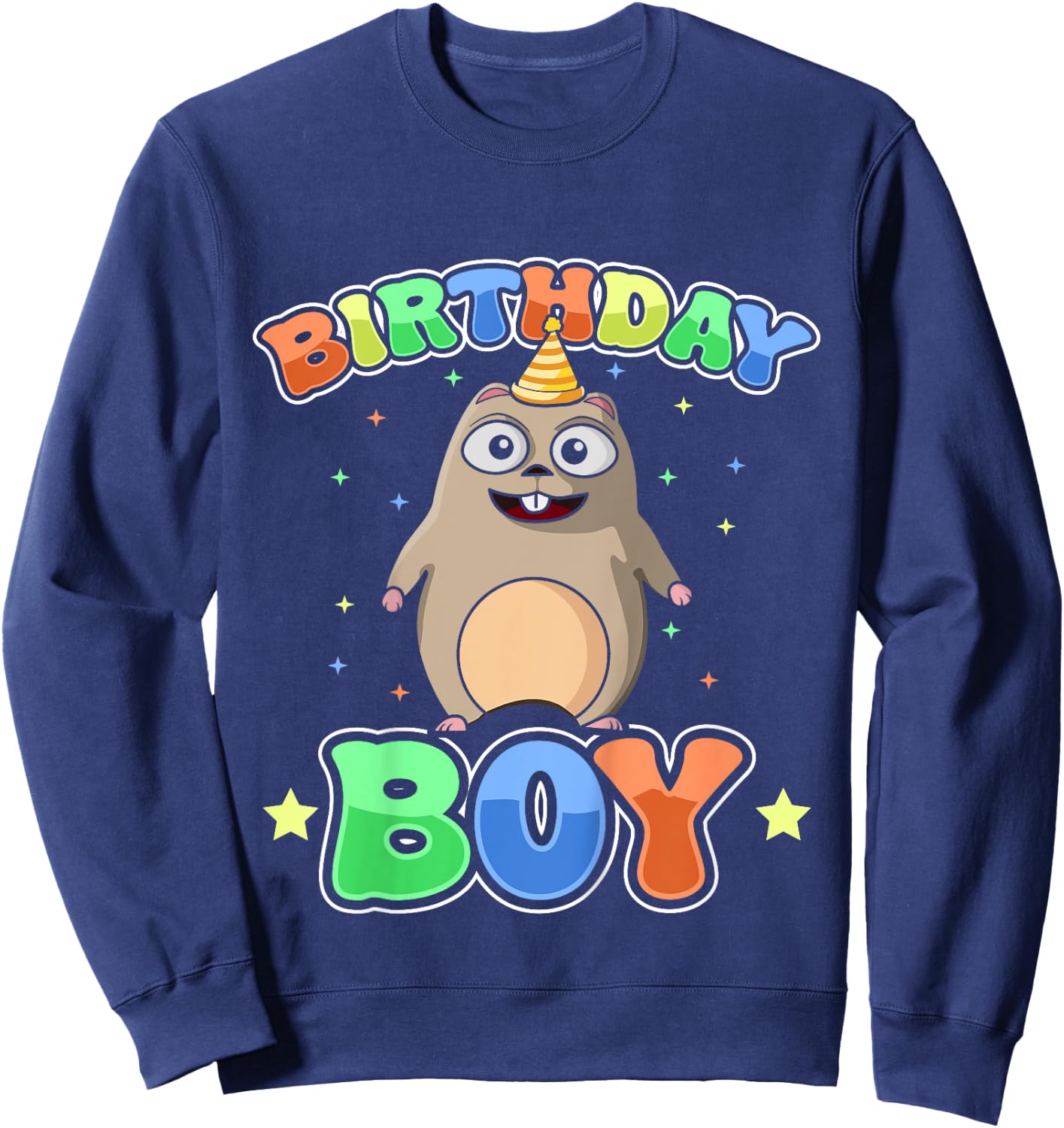 Kids Birthday Boy Lemming Outfit for Gamers and Animal Lovers Sweatshirt - Sweatshirt | Navy