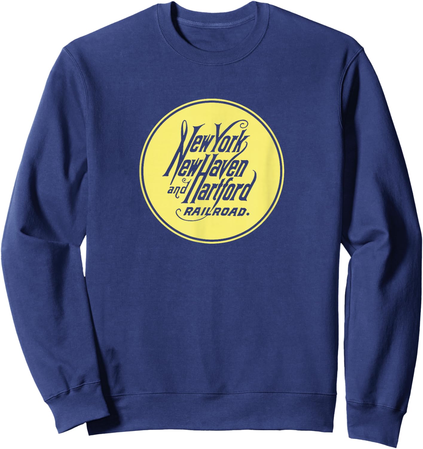 Retro Railroad New York New Haven and Hartford Railway Sweatshirt - Sweatshirt | Navy