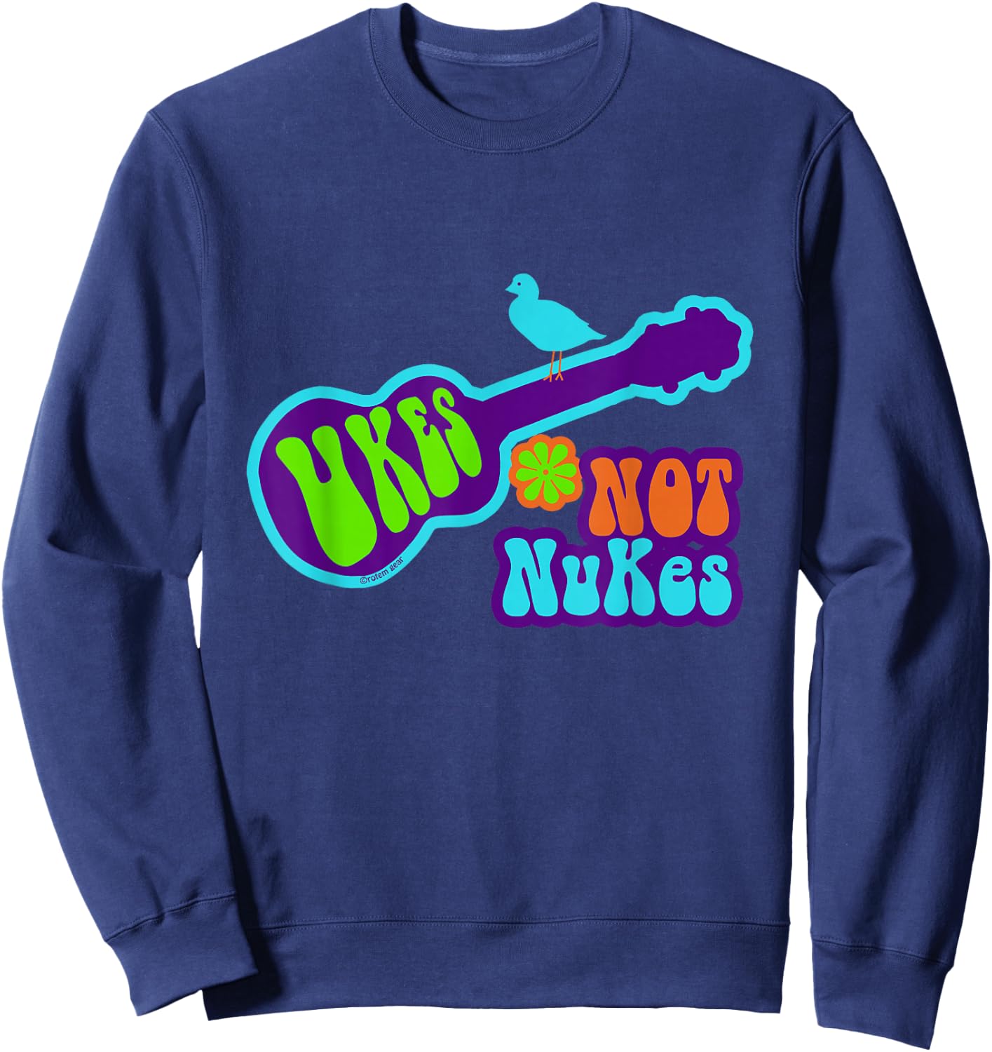 Ukes Not Nukes Sweatshirt - Sweatshirt | Navy