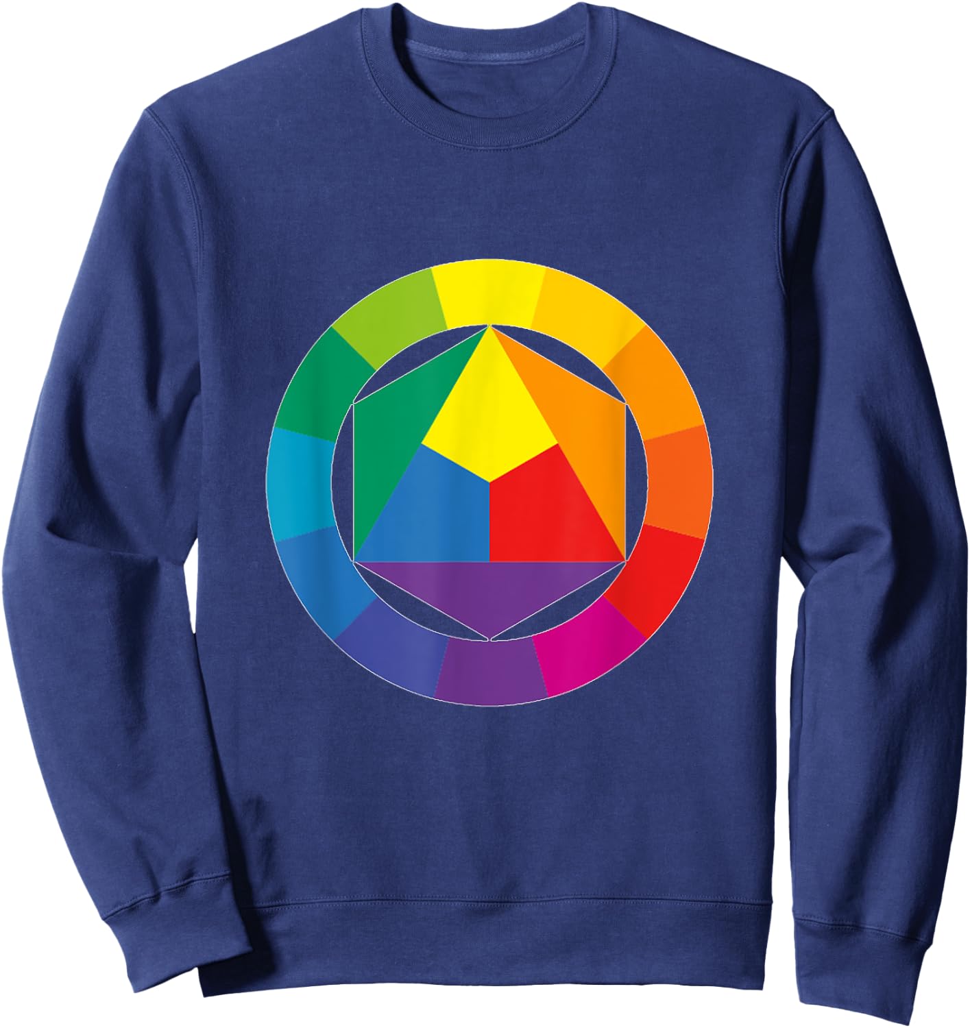 Color Wheel Palette Shirt Artist Painter Art Teacher Sweatshirt - Sweatshirt | Navy
