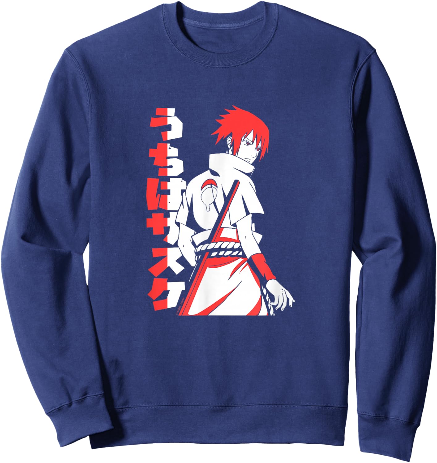 Naruto Shippuden Sasuke Uchiha Two Tone Anime Sweatshirt - Sweatshirt | Navy