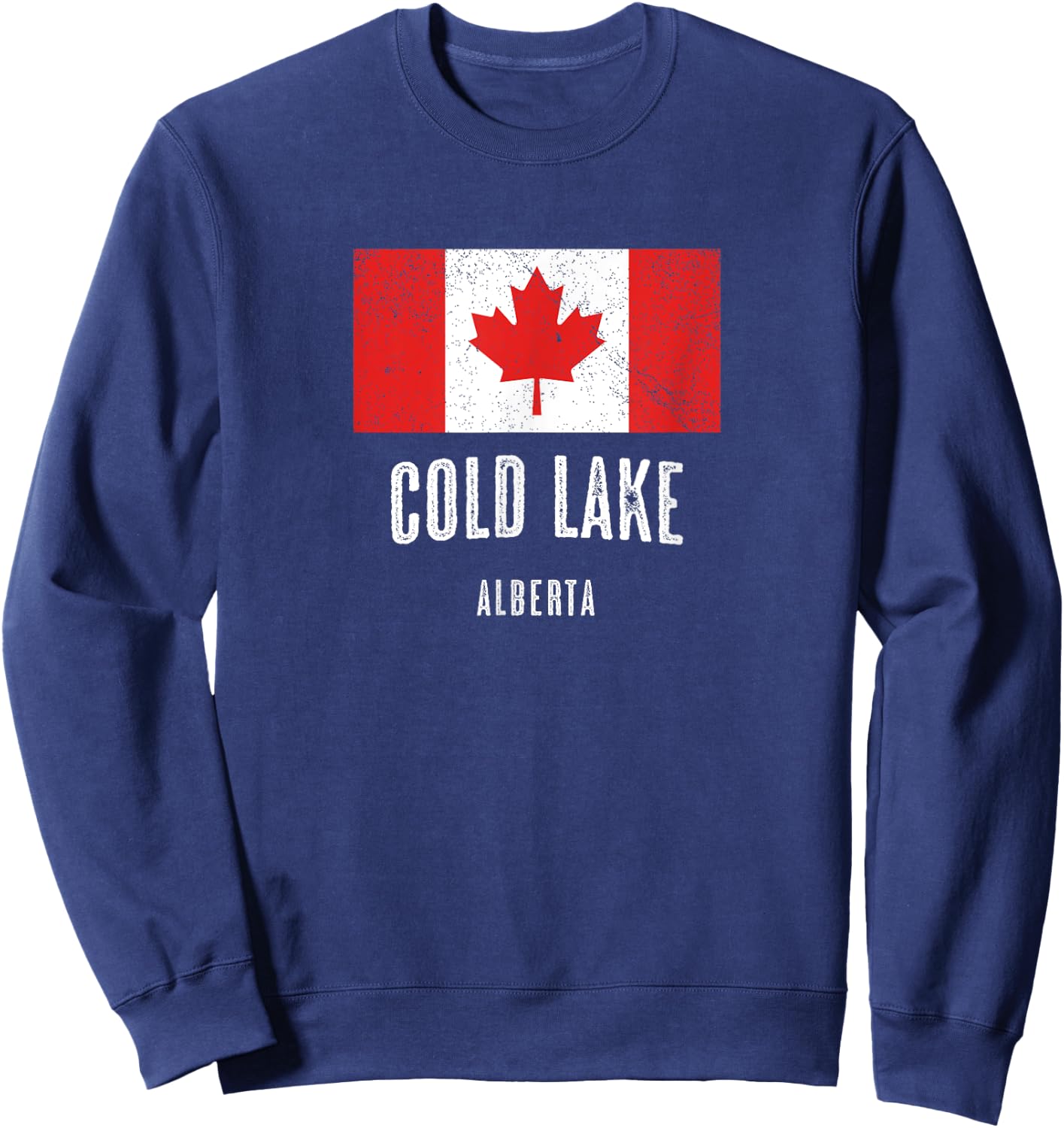 City of Cold Lake - Canada | Canadian Flag Souvenir Sweatshirt - Sweatshirt | Navy