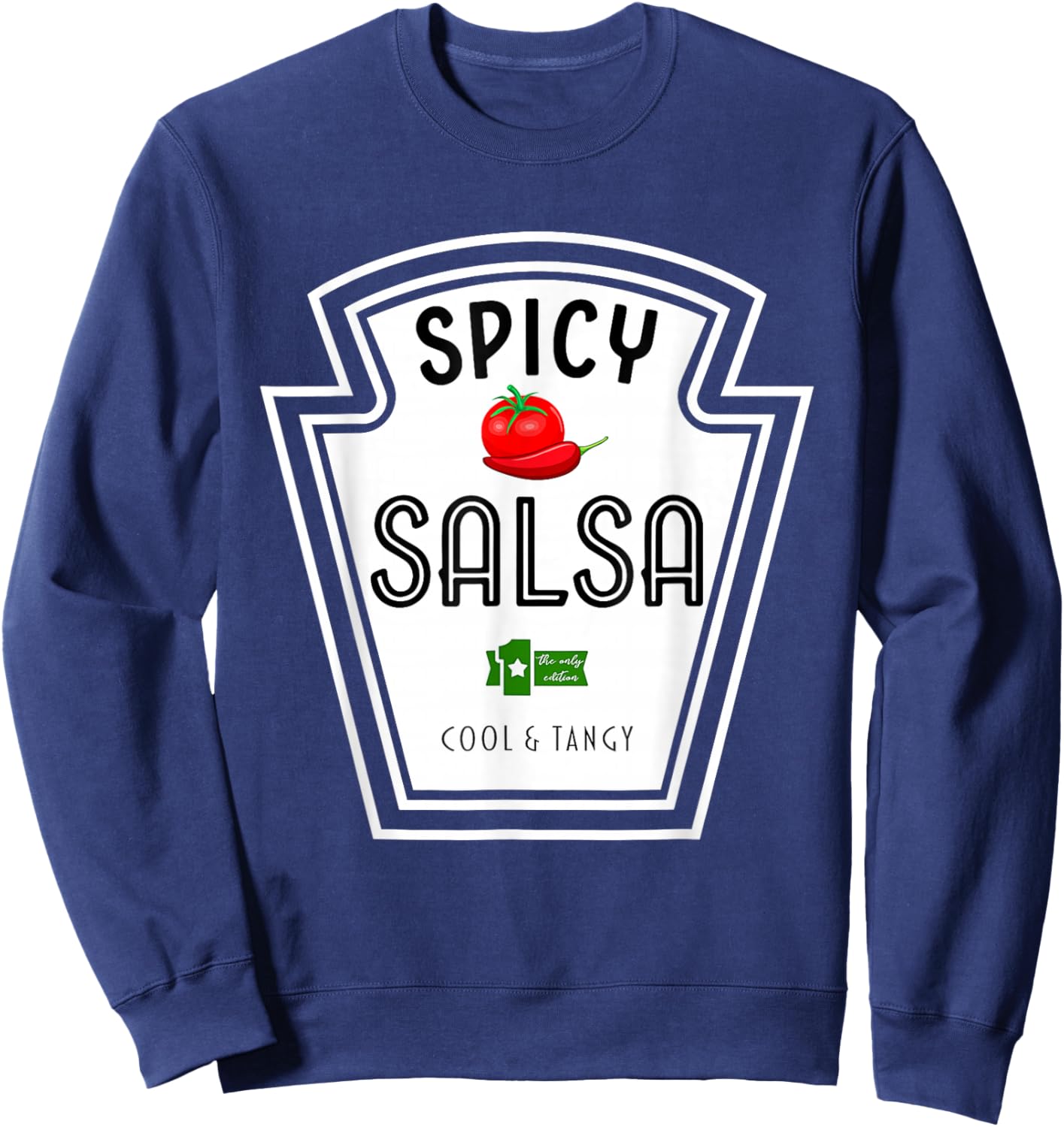 Spicy Salsa DIY Halloween Costume Group Condiments Sweatshirt - Sweatshirt | Navy