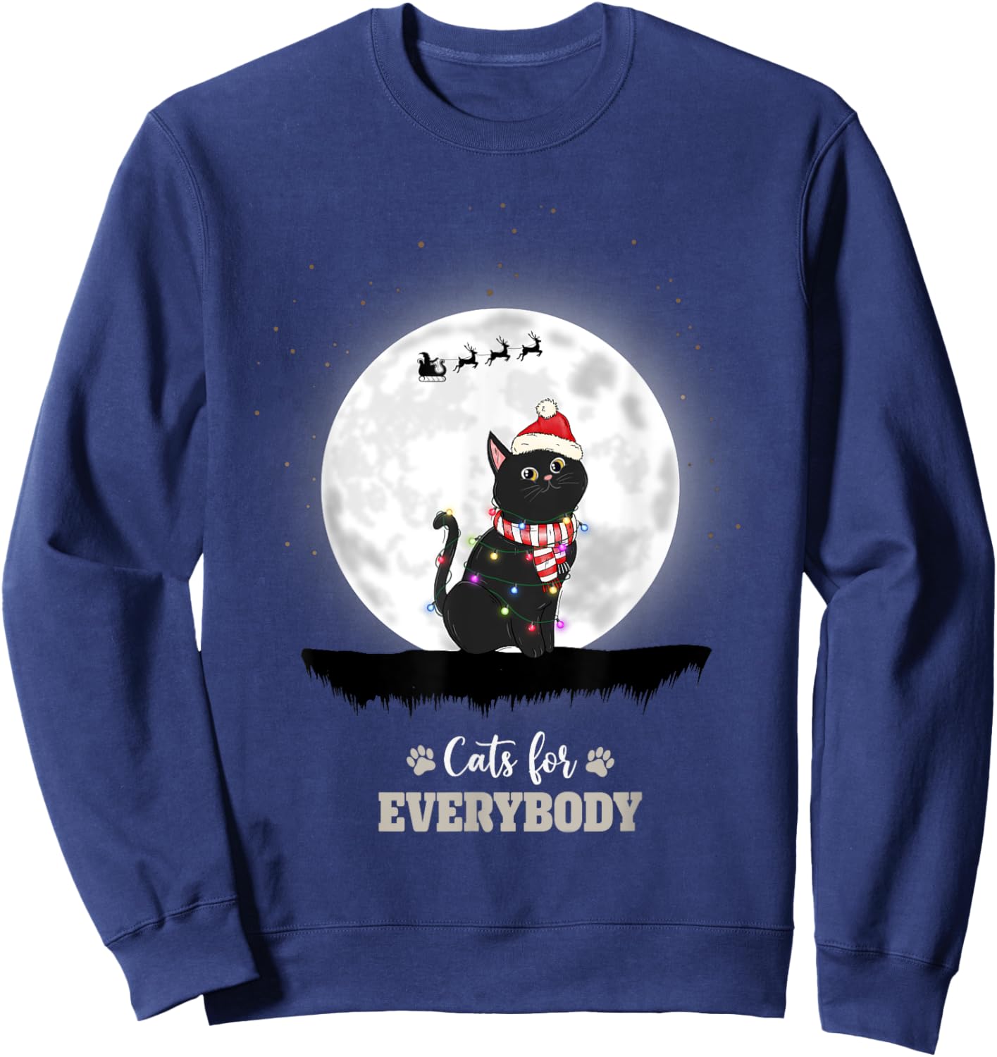 Cats for Everybody Santa Claus Xmas Sweatshirt - Sweatshirt | Navy
