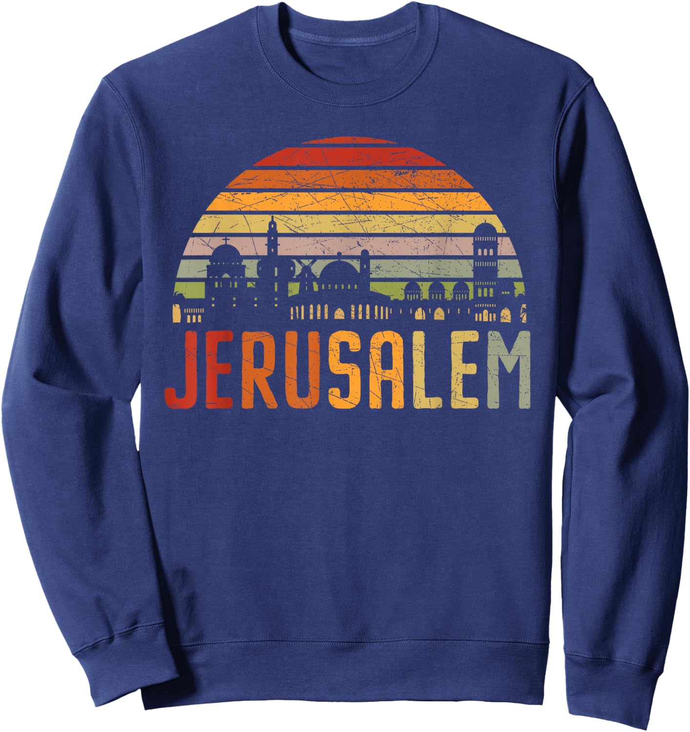 Jerusalem Jewish Country Israelite Israel Sweatshirt - Sweatshirt | Navy
