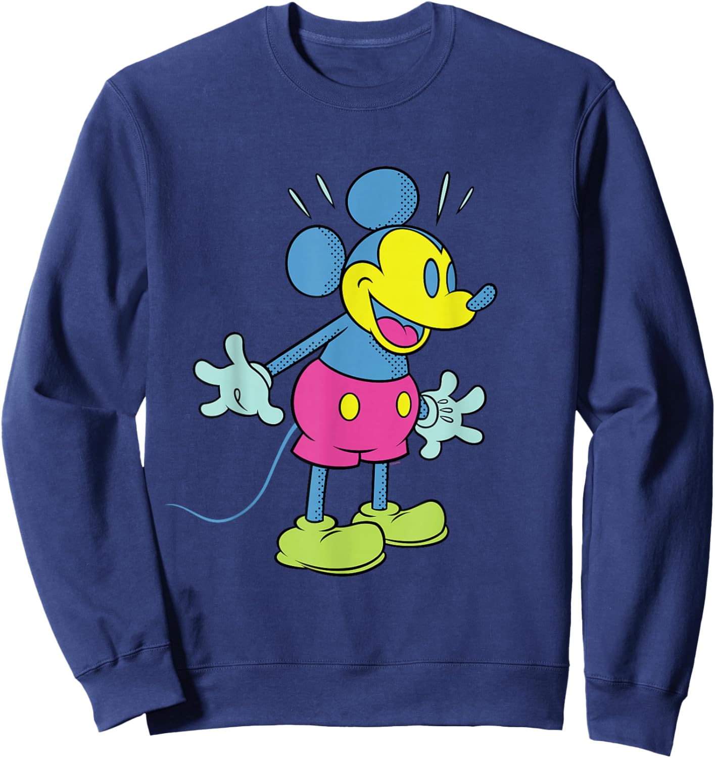 Disney Mickey Mouse Happy Surprise Retro Pop Art Sweatshirt - Sweatshirt | Navy