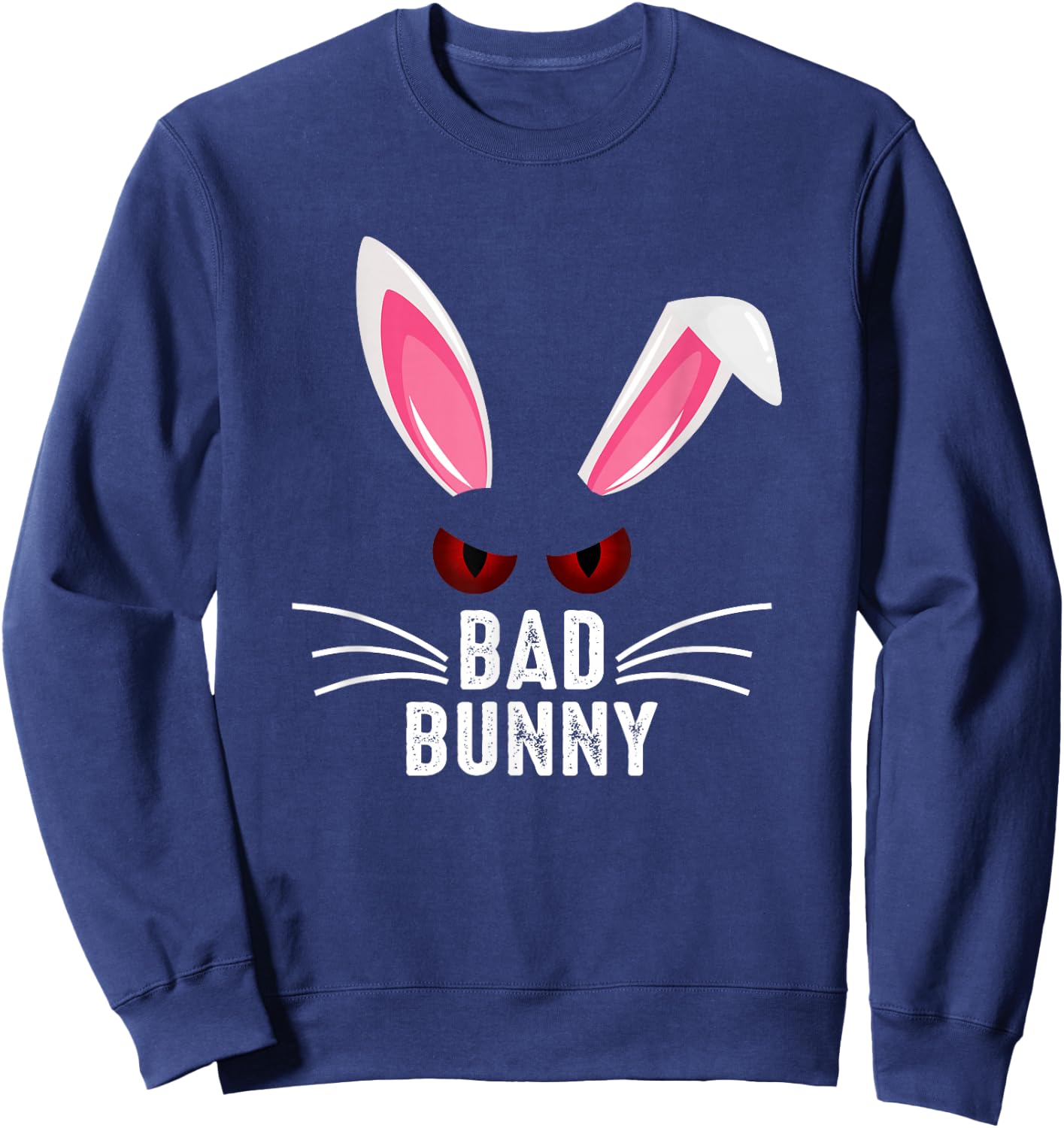 Bad Bunny Scary Rabbit Cool Animal Lover Sweatshirt - Sweatshirt | Navy