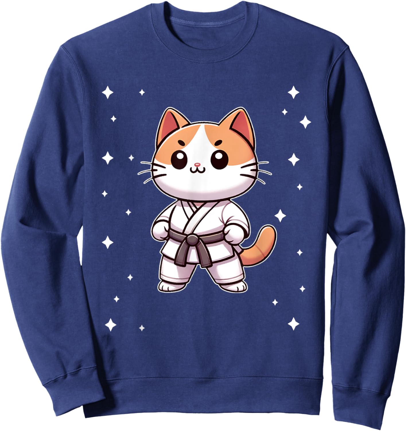 Cute kawaii karate cat Martial Arts Women Kids Sweatshirt - Sweatshirt | Navy