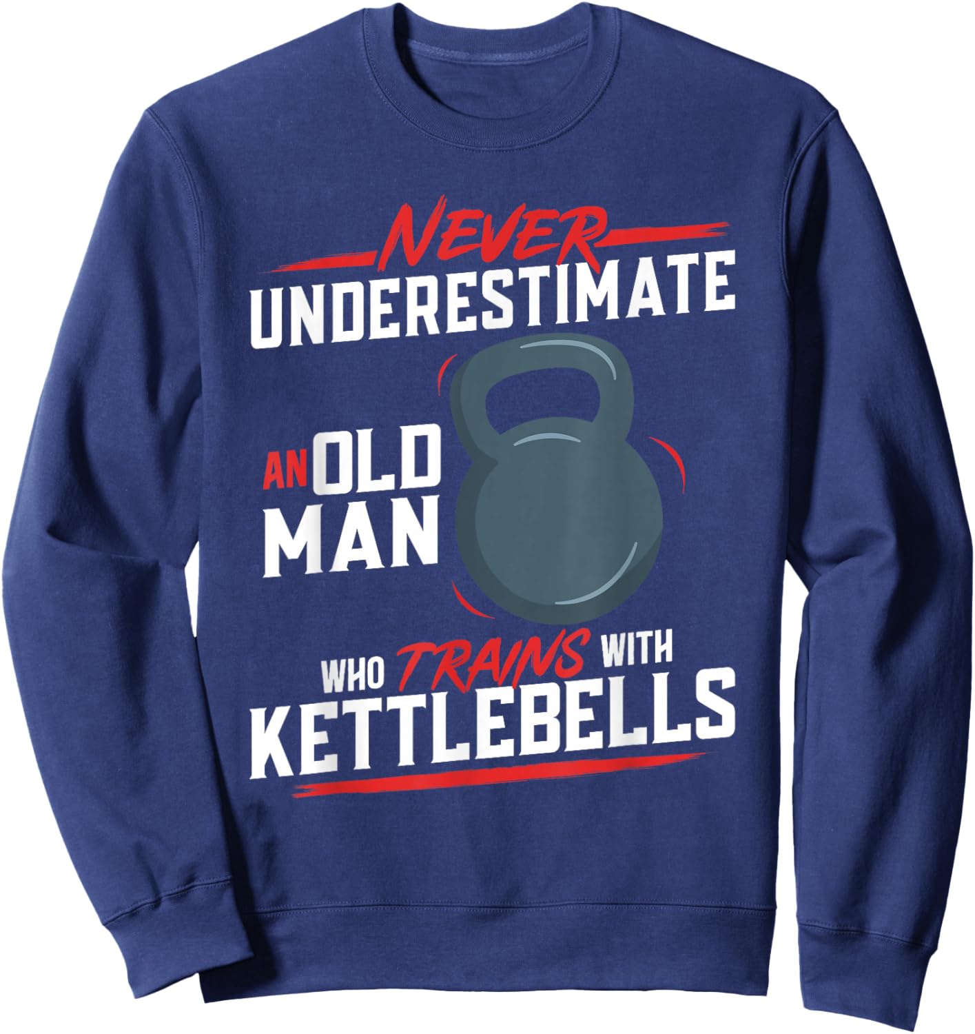 Kettlebell Workout Fitness Training Kettlebell Sweatshirt - Sweatshirt | Navy
