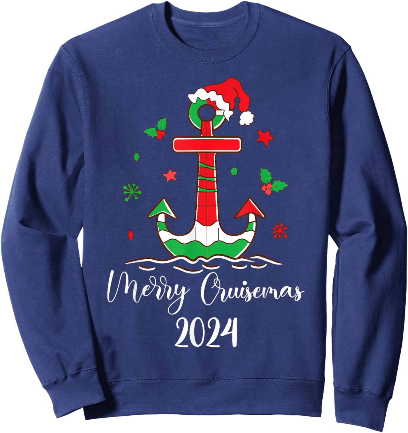 Family Christmas Cruise 2024 Merry Cruisemas Xmas Matching Sweatshirt - Sweatshirt | Navy