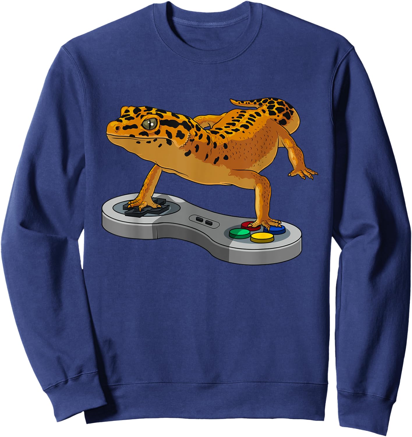 Funny Leopard Gecko Bearded Dragon Gift Kids Cool Gamers Sweatshirt - Sweatshirt | Navy