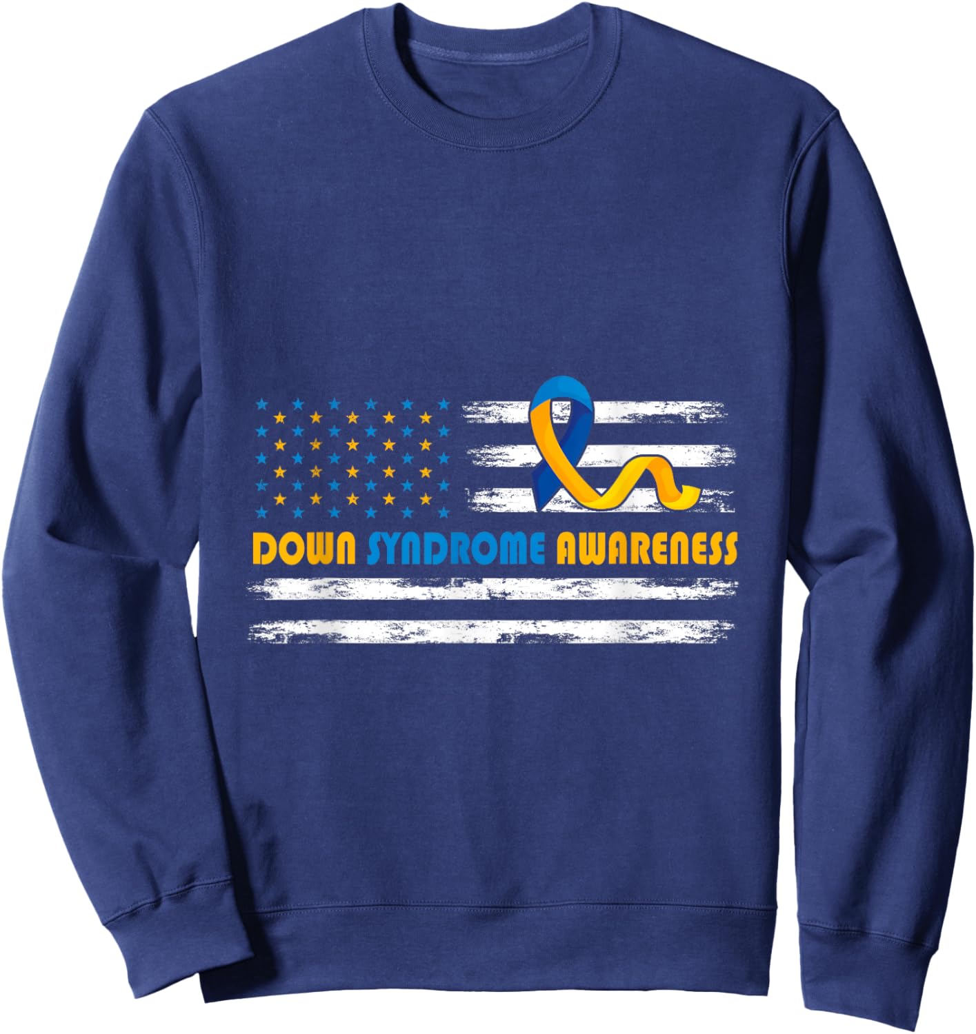 Down Right Perfect World Down Syndrome Awareness Day 3 21 Sweatshirt - Sweatshirt | Navy