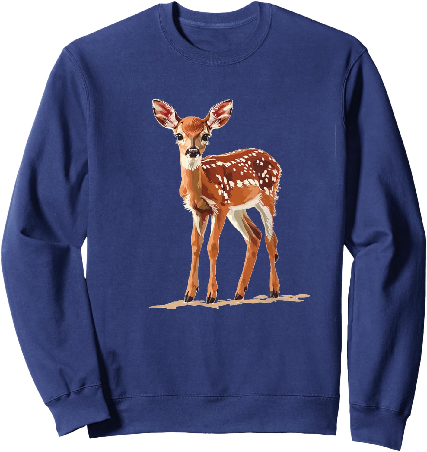 Happy deer fawn animal Sweatshirt - Sweatshirt | Navy