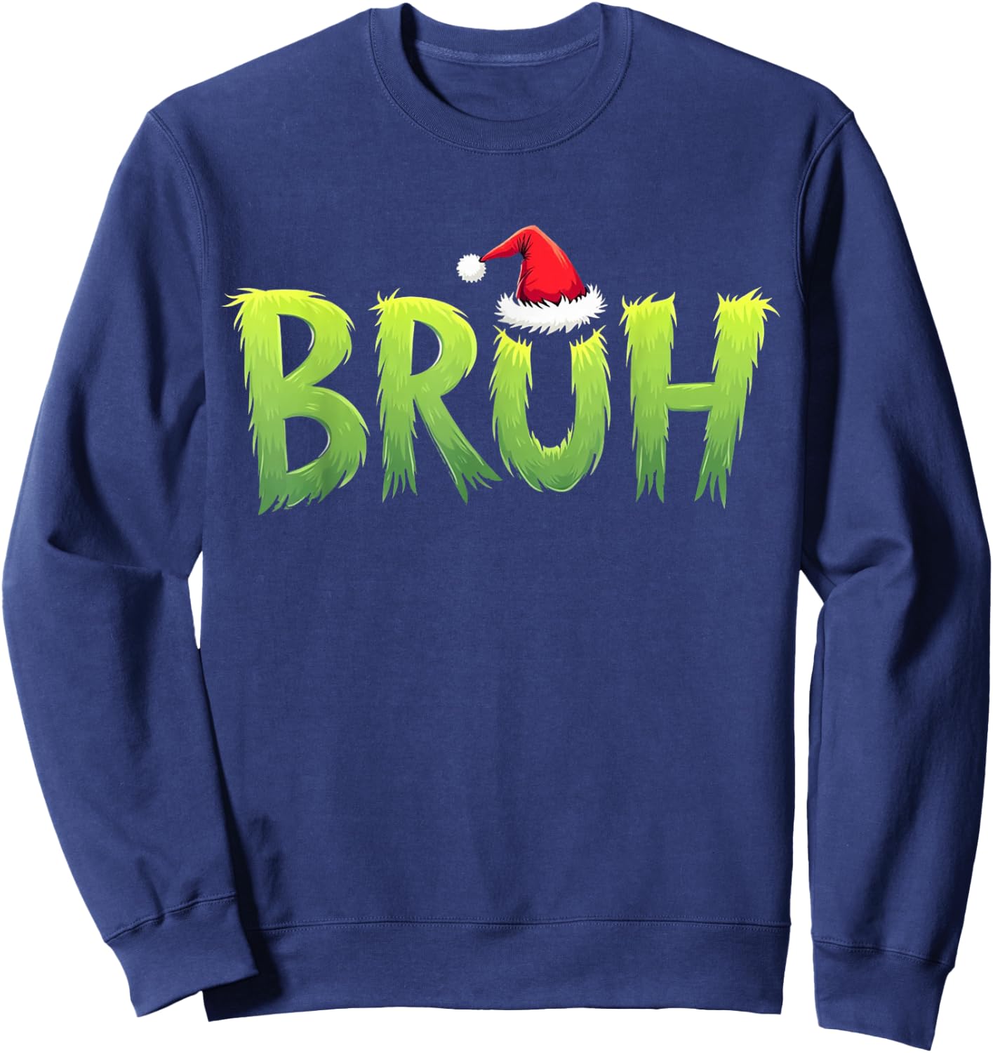 Bruh Christmas Kids Teens Boys Funny Christmas humor Meme Sweatshirt - Sweatshirt | Navy