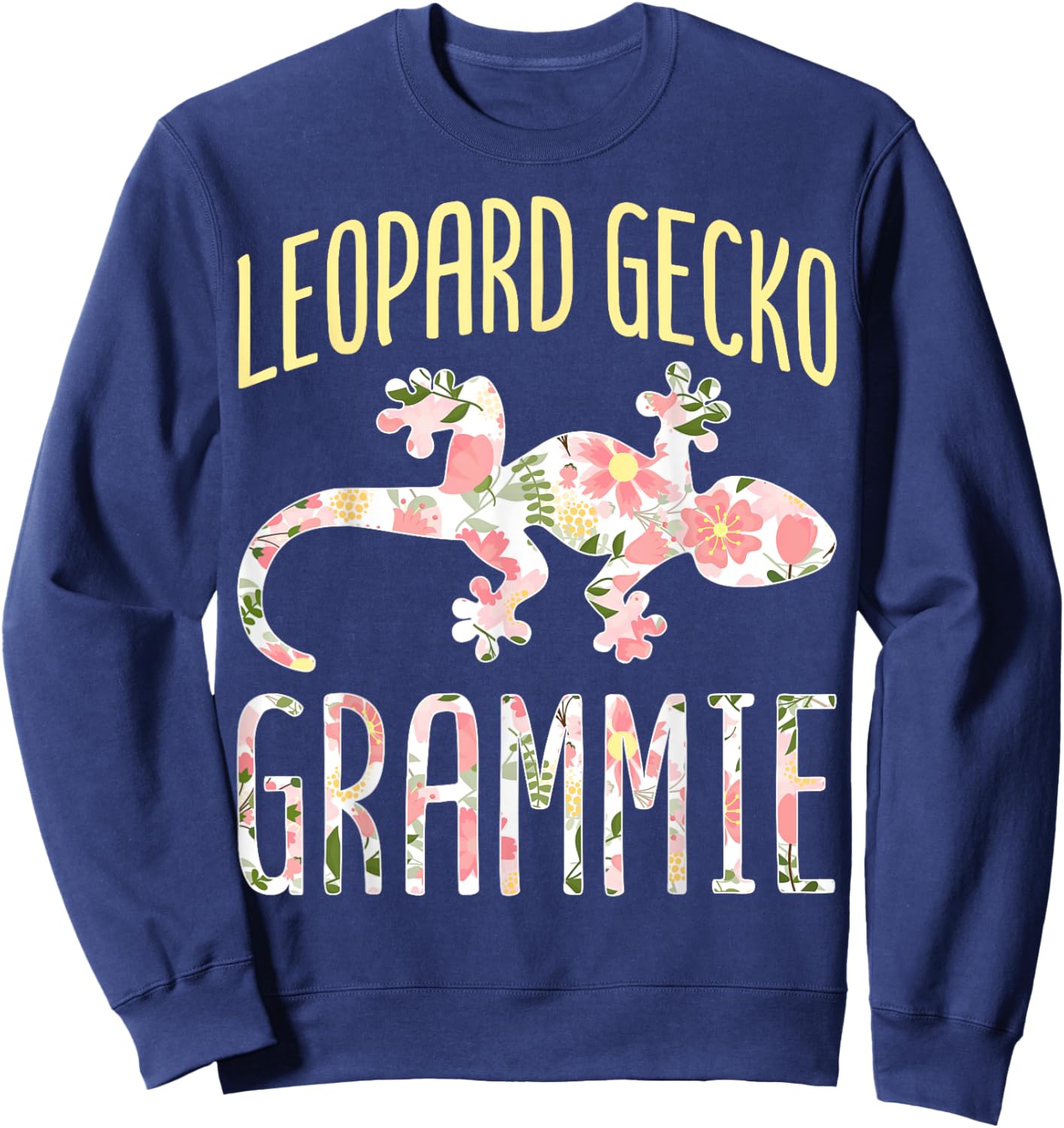 Leopard Gecko Grammie Reptile Lizard Gecko Keeper Grandma Sweatshirt - Sweatshirt | Navy