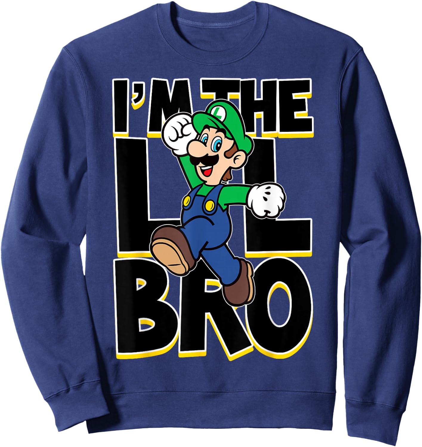 Super Mario Luigi I'm The Lil Bro Sweatshirt - Sweatshirt | Navy