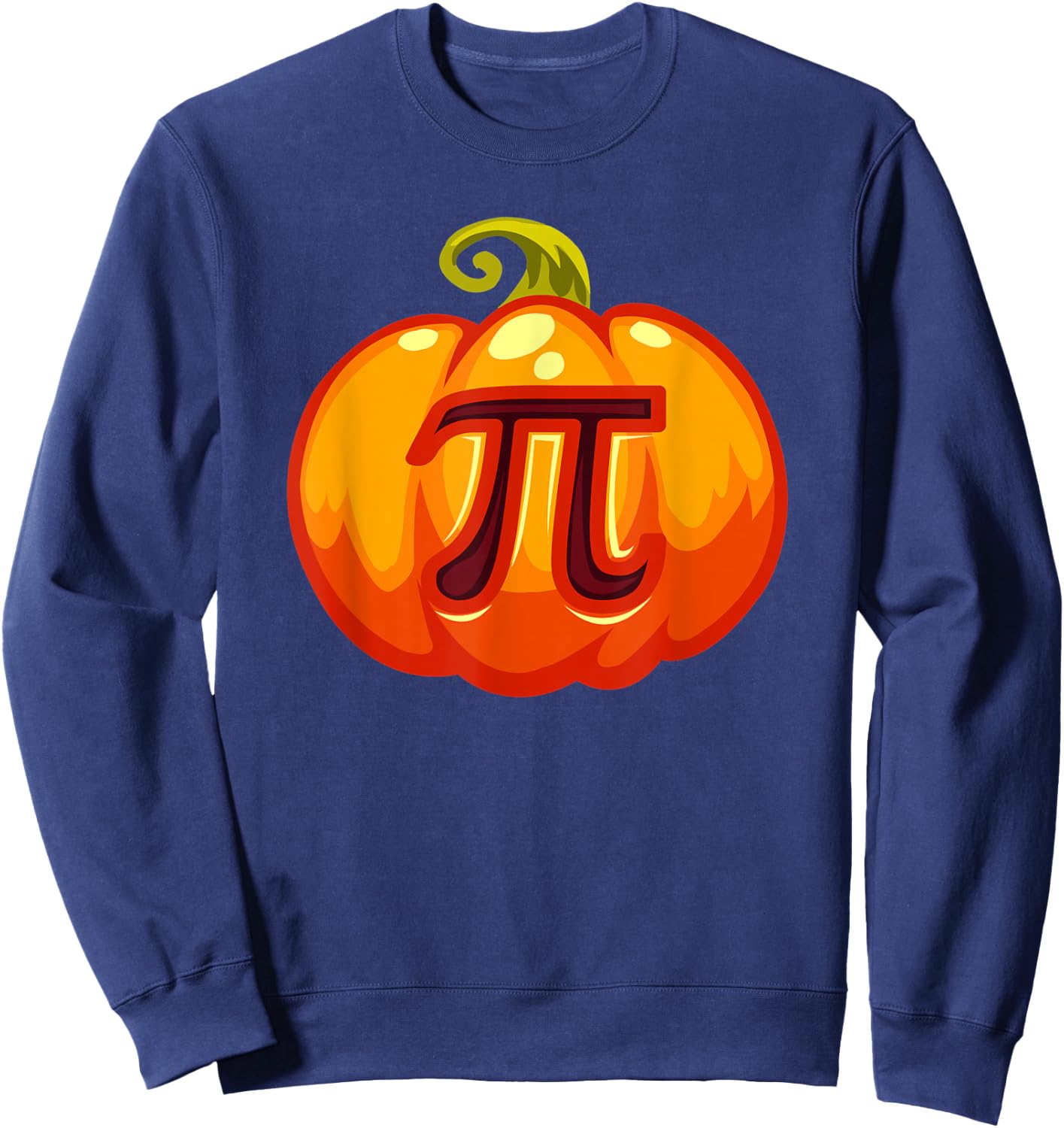 Math Teacher Halloween Costume Pumpkin Pi Pun Pie Gift Men . Sweatshirt - Sweatshirt | Navy