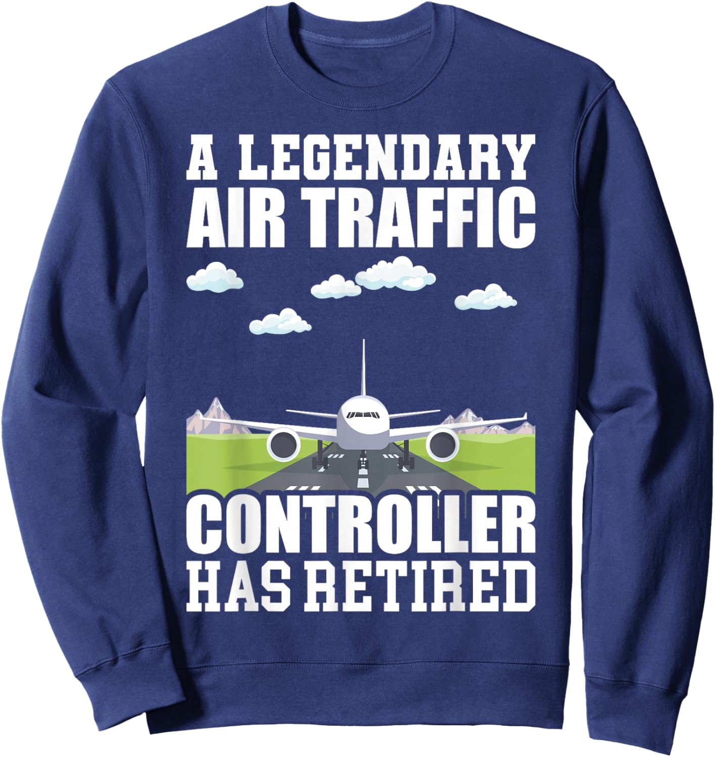 Retired Air Traffic Controller Retirement Sweatshirt - Sweatshirt | Navy