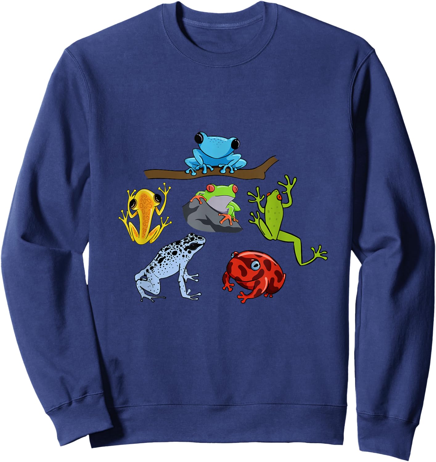 Rainforest Animals Amphibian Collection Toads Frog Sweatshirt - Sweatshirt | Navy
