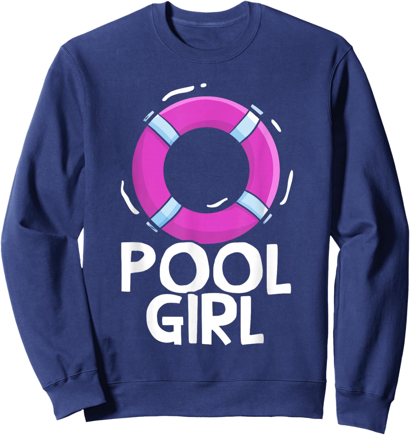 Pool Girl Rescuer Swimming Attendants Attendant Sweatshirt - Sweatshirt | Navy