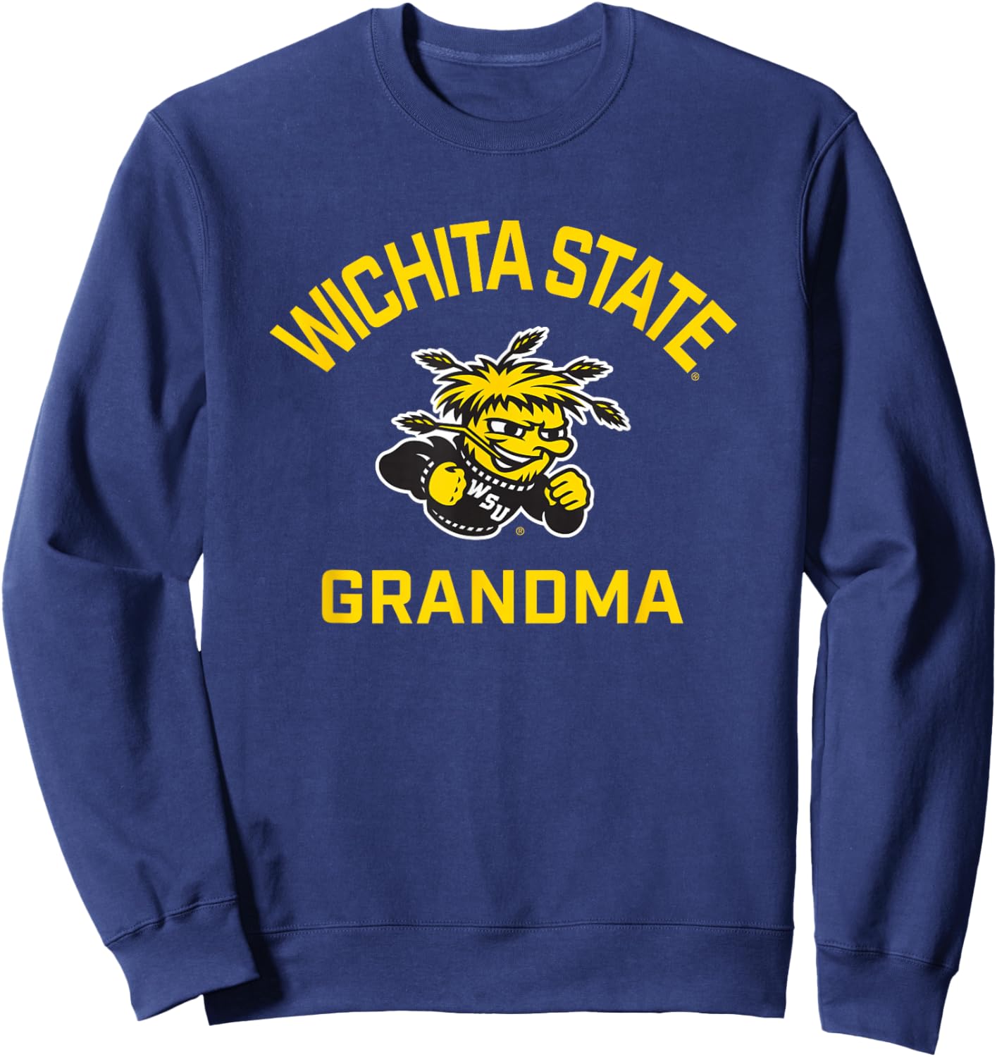 Wichita State University Shockers Arched Grandma Sweatshirt - Sweatshirt | Navy