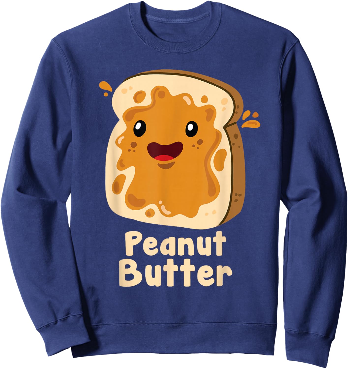 Peanut Butter & Jelly Matching Couple Halloween Best Friends Sweatshirt - Sweatshirt | Navy
