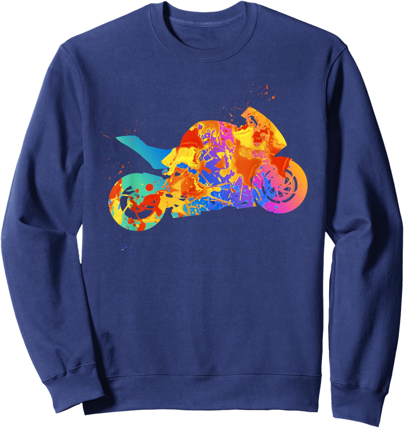 Motorcycle Superbike Graphic - Biker Designs Sweatshirt - Sweatshirt | Navy