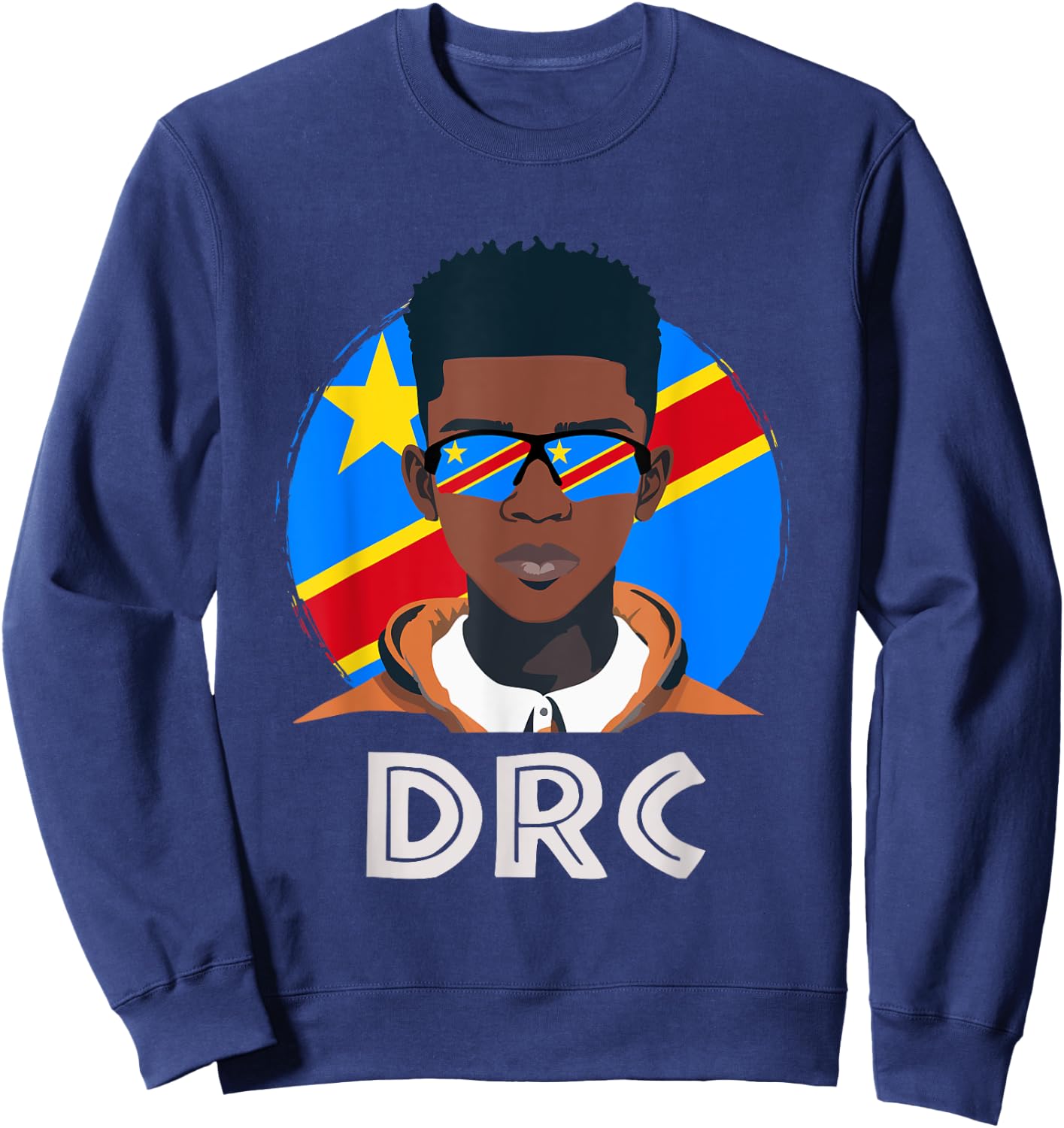 DRC, Congolese Flag, DR Congo Boy, African Boy, Congolese Sweatshirt - Sweatshirt | Navy