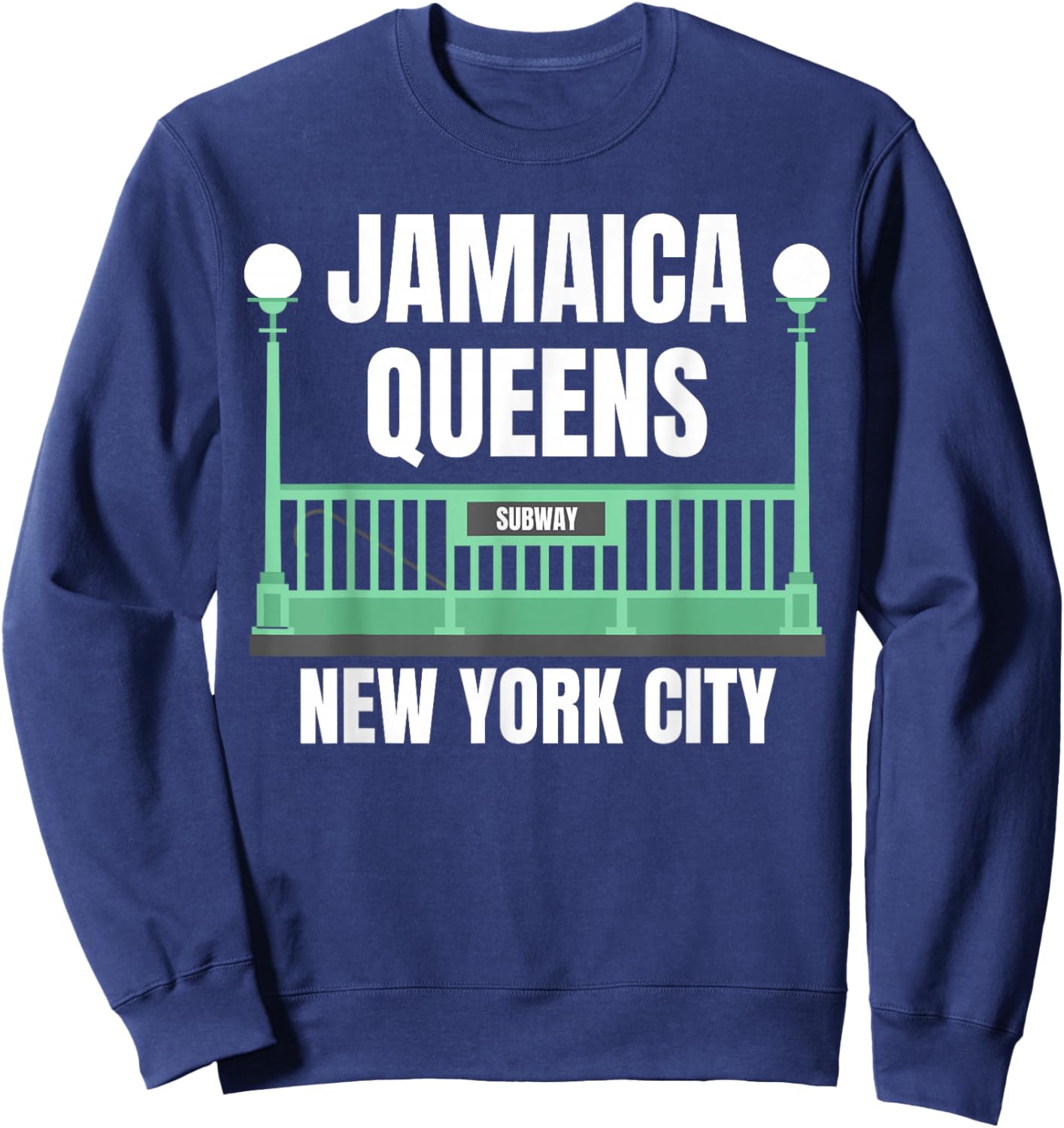 Jamaica Queens New York, NY Jamaica Queens Sweatshirt - Sweatshirt | Navy