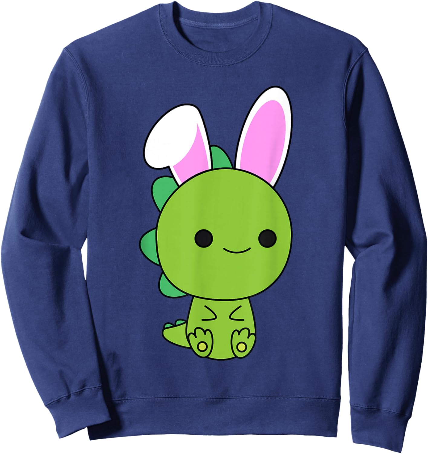 Cute Baby Dinosaur Bunny Rabbit Kawaii Otaku Sweatshirt - Sweatshirt | Navy