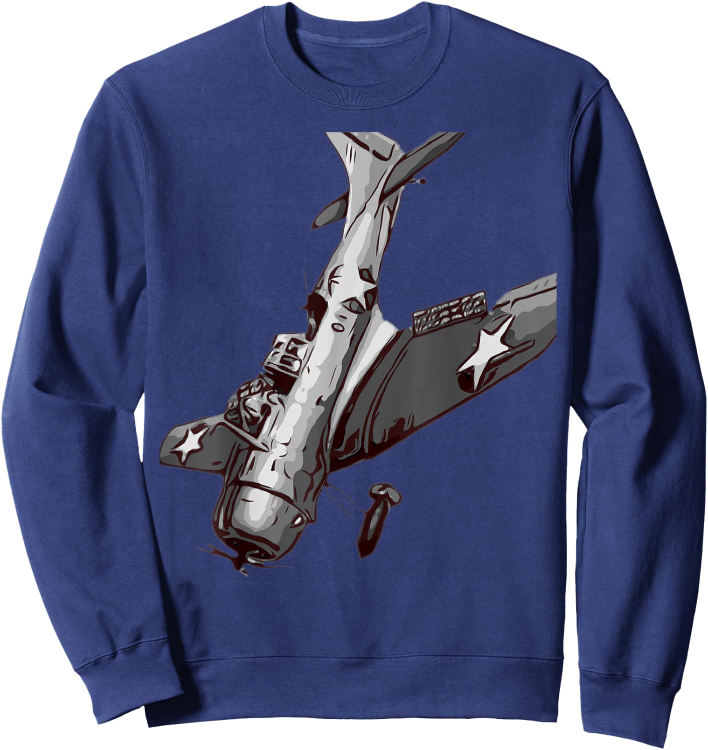 WW2 American Dive Bomber Warbird Plane Aircraft Sweatshirt - Sweatshirt | Navy