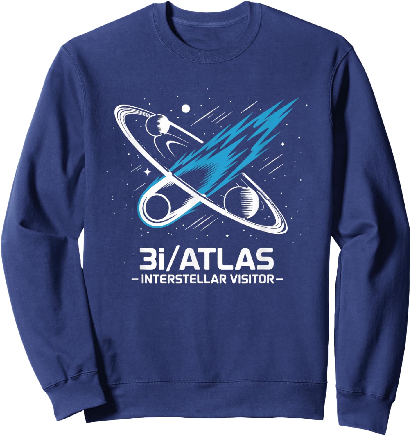 3I Atlas Interstellar Comet 2025 Space Astronomy Design Sweatshirt - Sweatshirt | Navy
