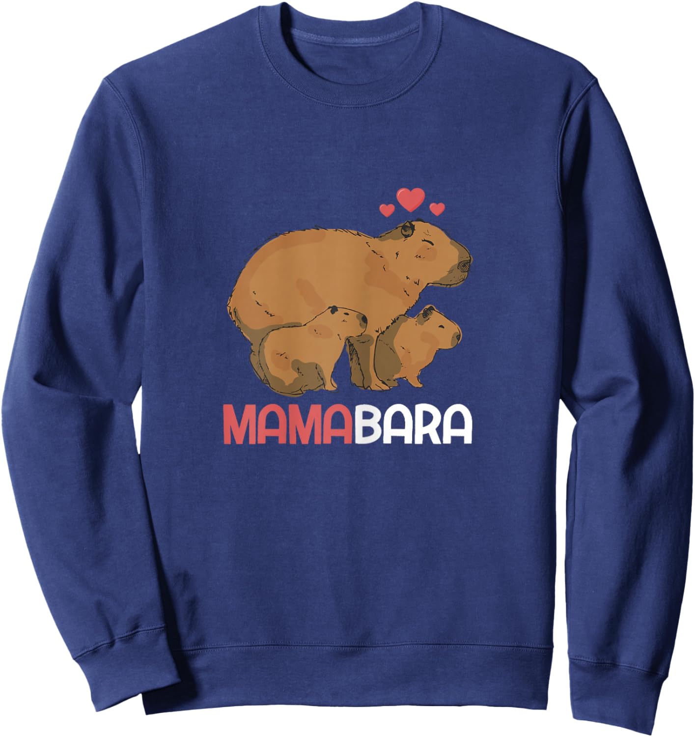 Mama Mambara Funny Capybara Sweatshirt - Sweatshirt | Navy