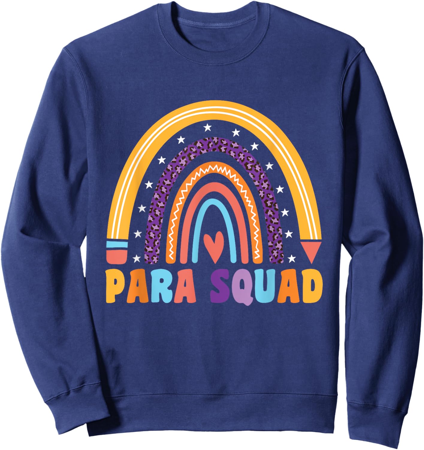 Para Squad Para Teacher Paraprofessional Men Women Sweatshirt - Sweatshirt | Navy