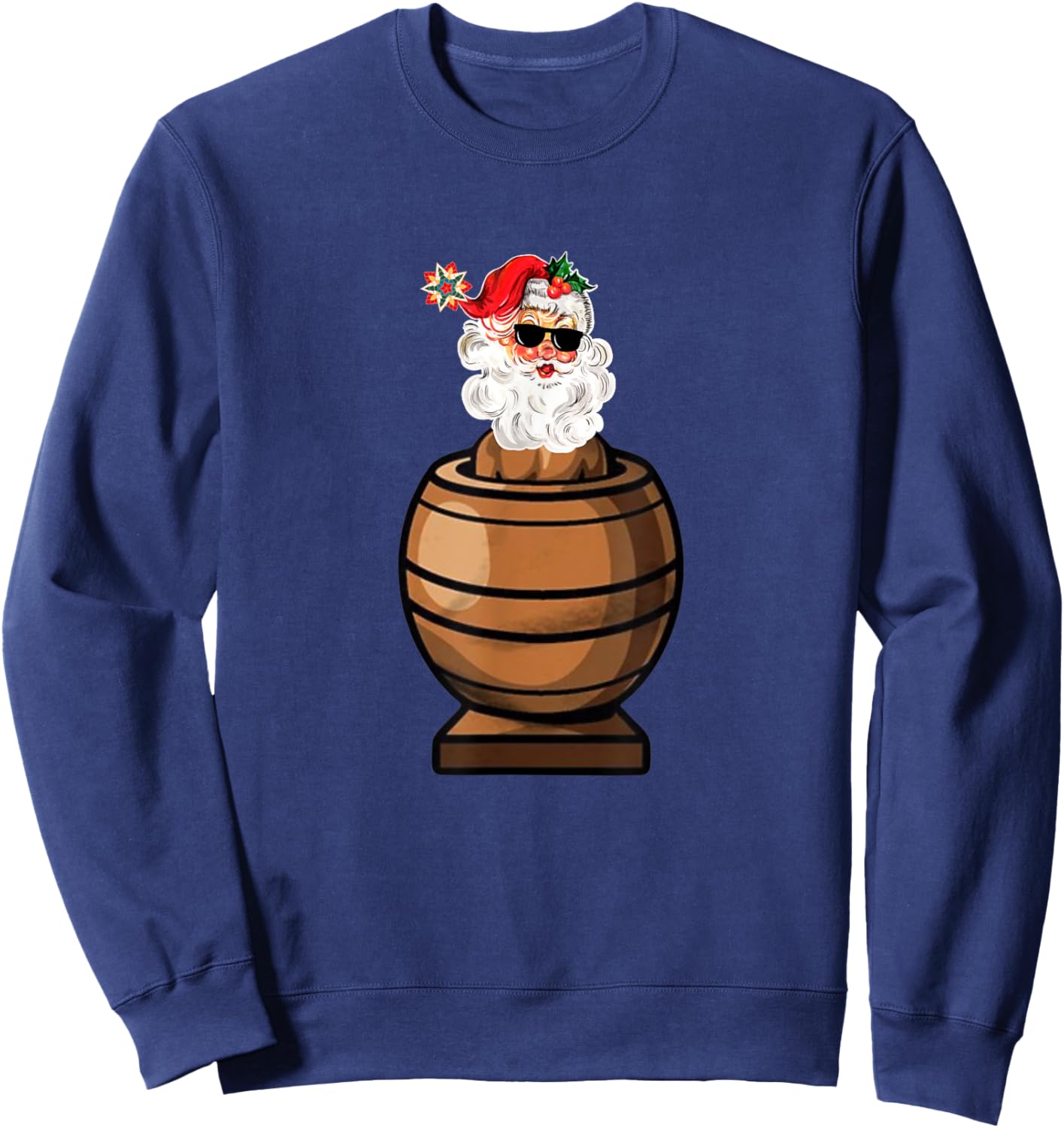 Filipino Barrel Man Christmas Theme Filipino Holiday Gifts Sweatshirt - Sweatshirt | Navy