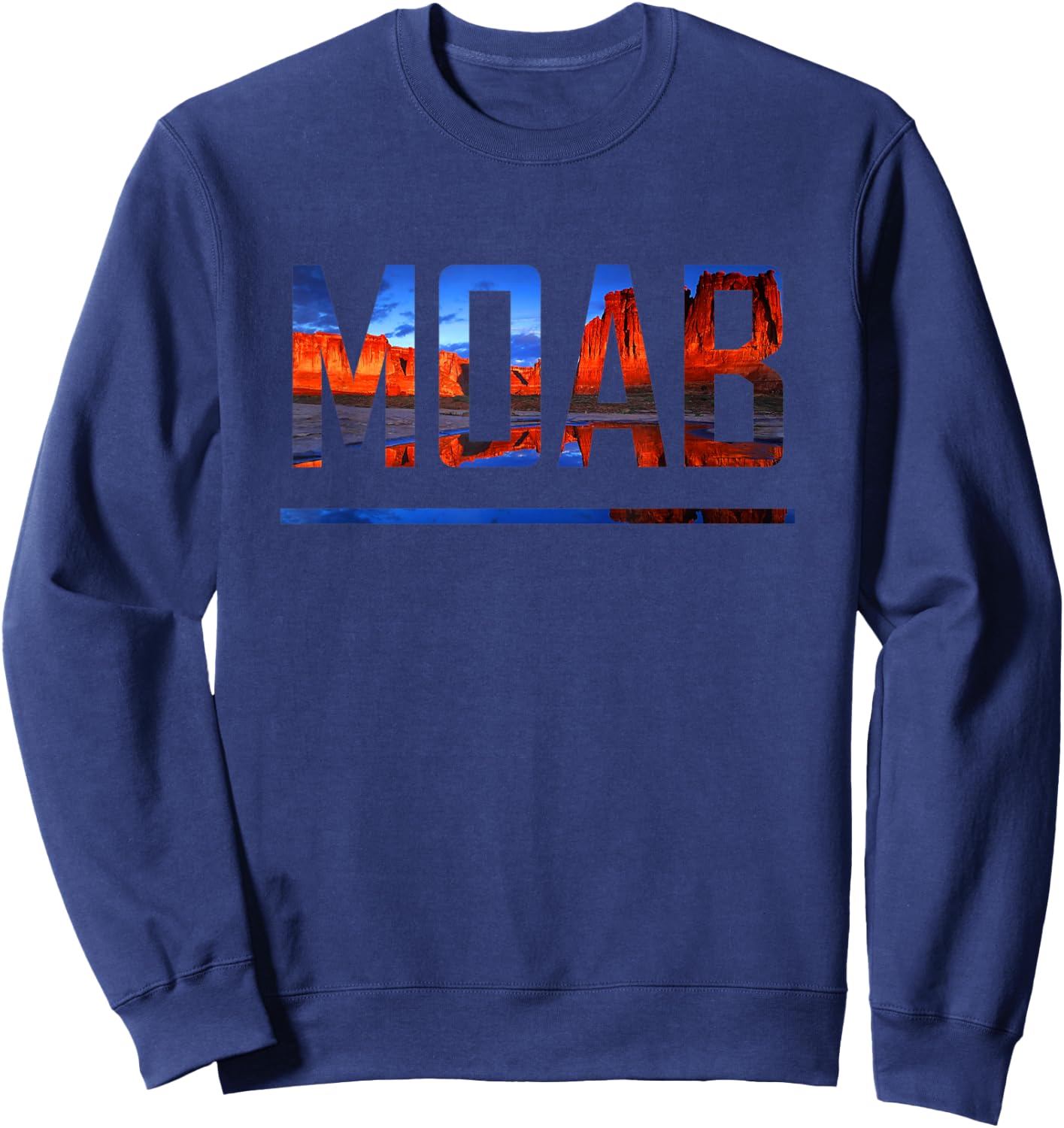 Moab, Utah Scenic Desert Adventure Sweatshirt - Sweatshirt | Navy