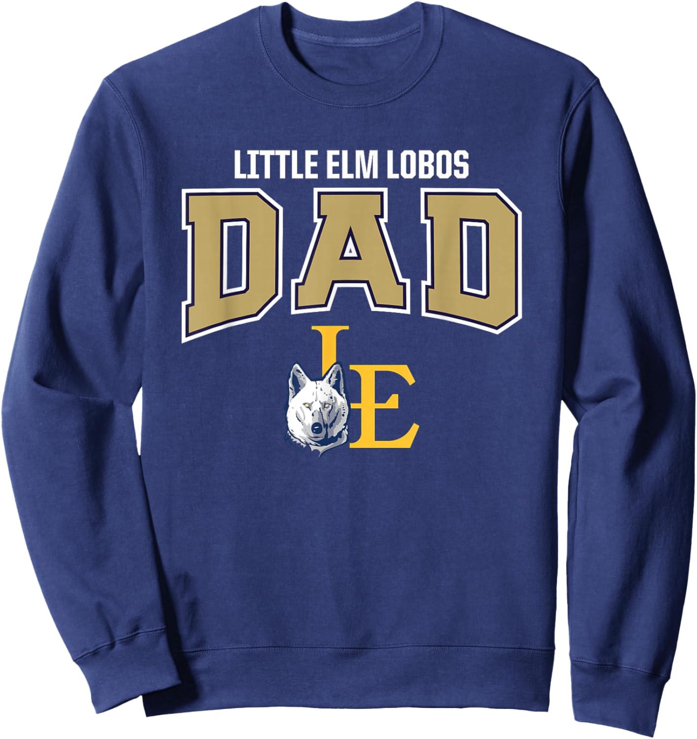 Little Elm Lobos Logo Dad HS Sweatshirt - Sweatshirt | Navy