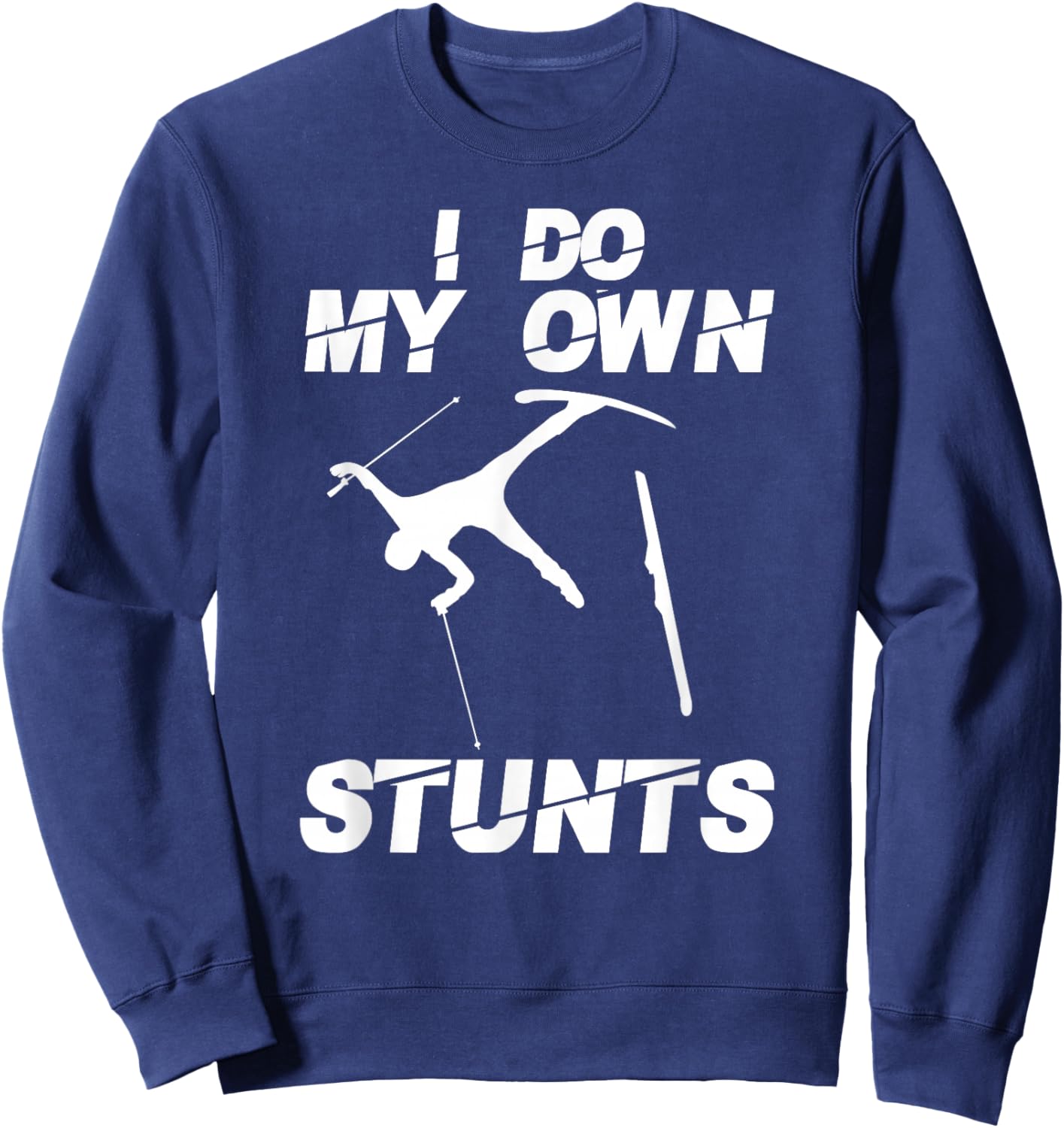 Unique Skiing Art Women Kids Skier Mountain Skiing Sweatshirt - Sweatshirt | Navy