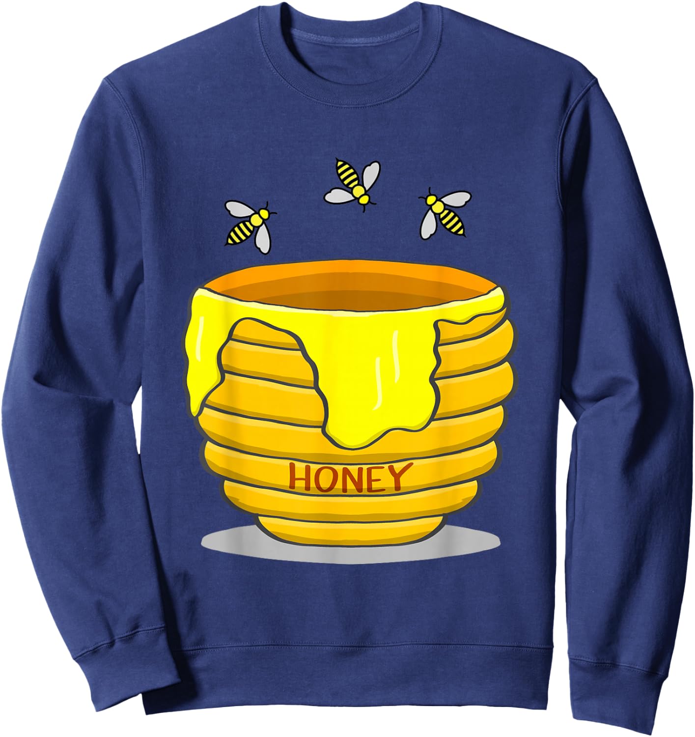 Honey Pot With Honey Bees Sweet Gift Sweatshirt - Sweatshirt | Navy