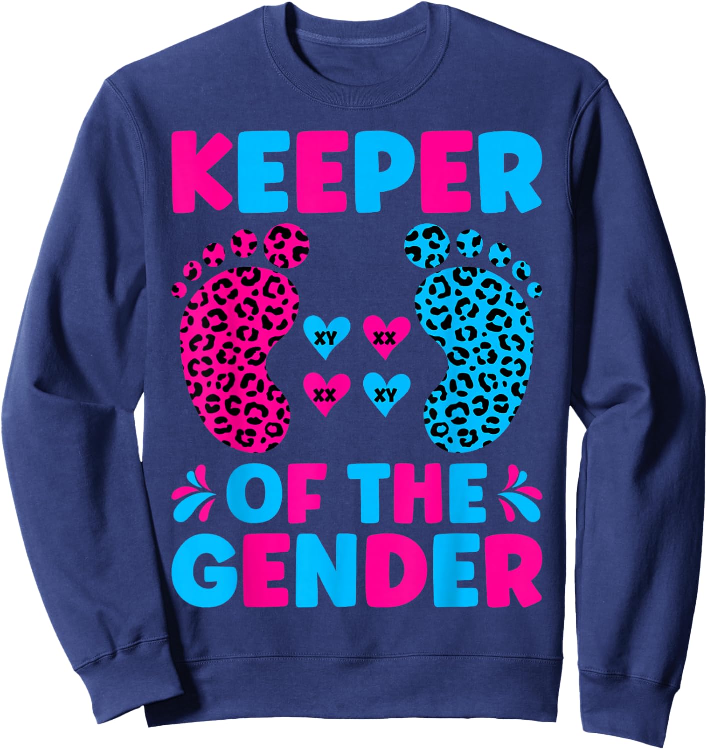 Keeper Of The Gender - Reveal Baby Announcement Sweatshirt - Sweatshirt | Navy