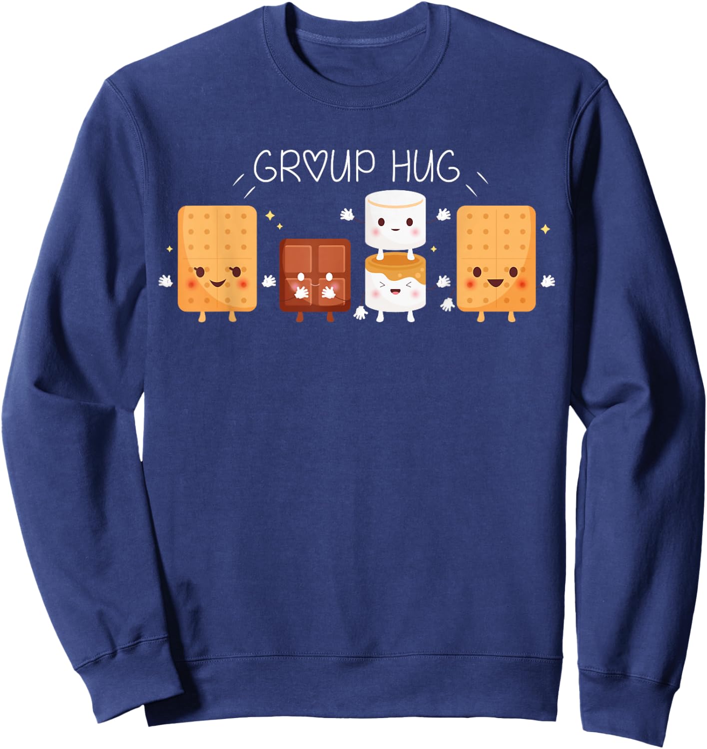 Smores Group Hug Shirt Camping Campfire Marshmallow Smores Sweatshirt - Sweatshirt | Navy