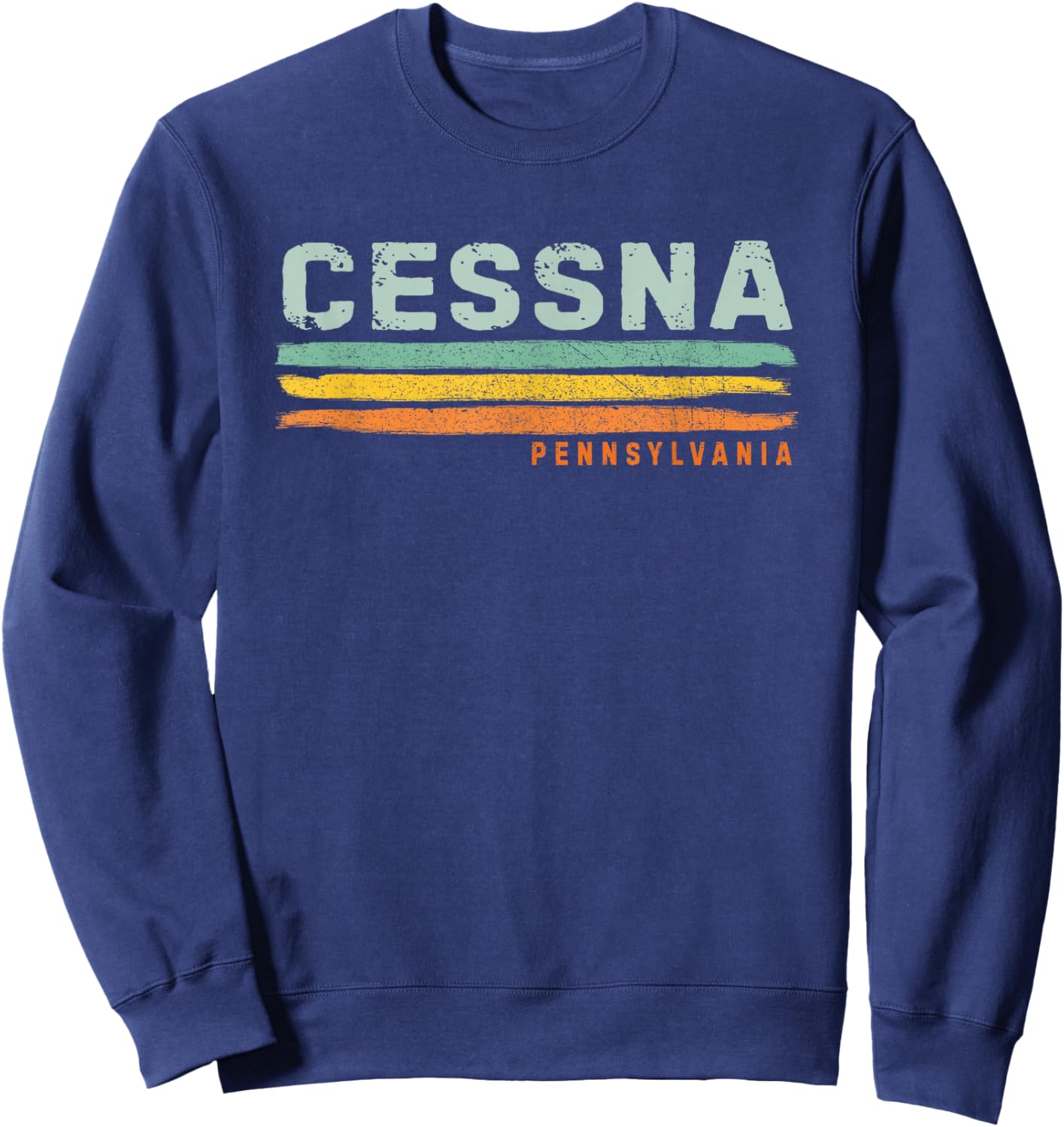 Vintage Stripes Cessna PA Sweatshirt - Sweatshirt | Navy