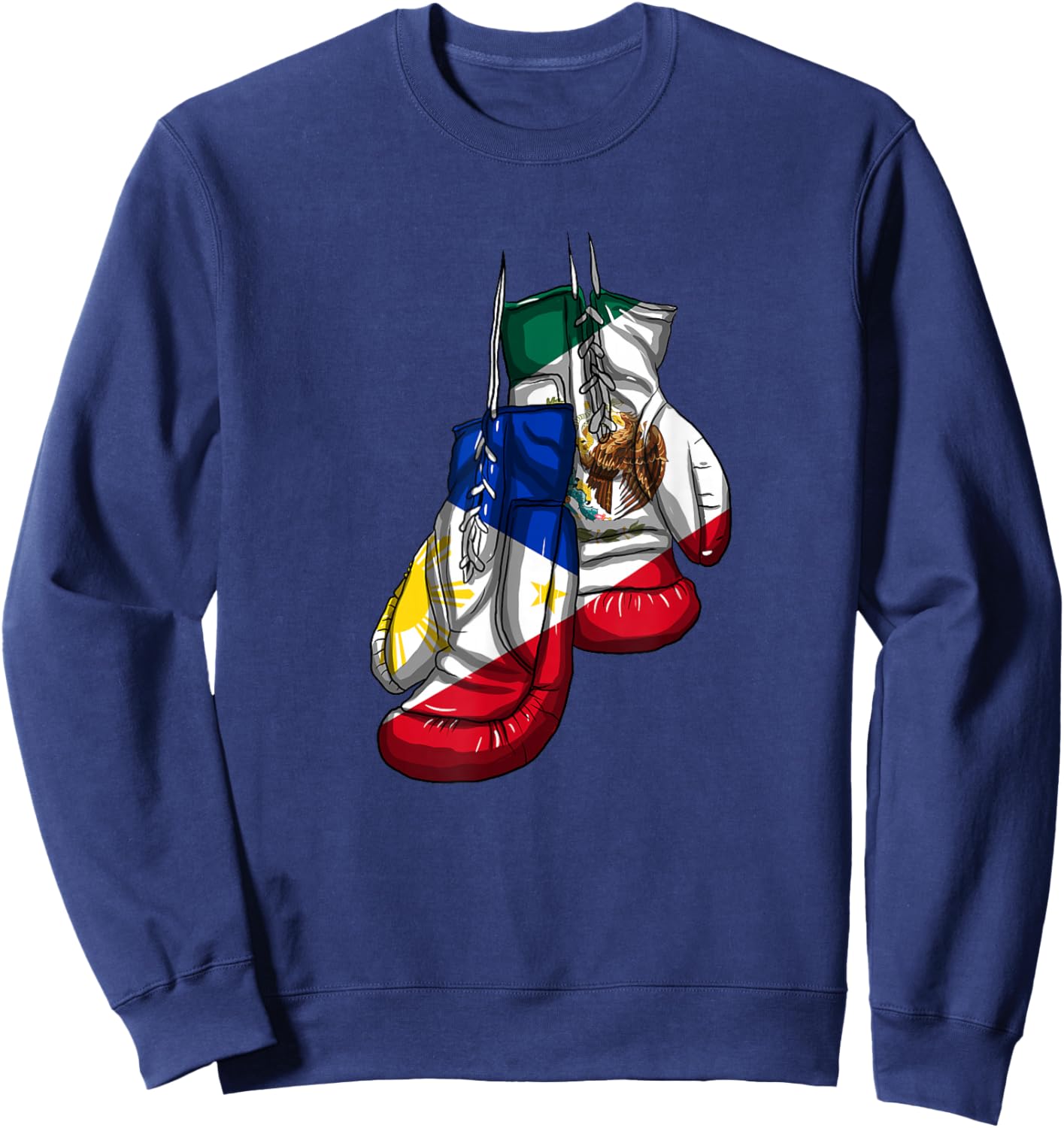 Philippines Mexico Filipino Mexipino Flag Day Mexican Boxing Sweatshirt - Sweatshirt | Navy