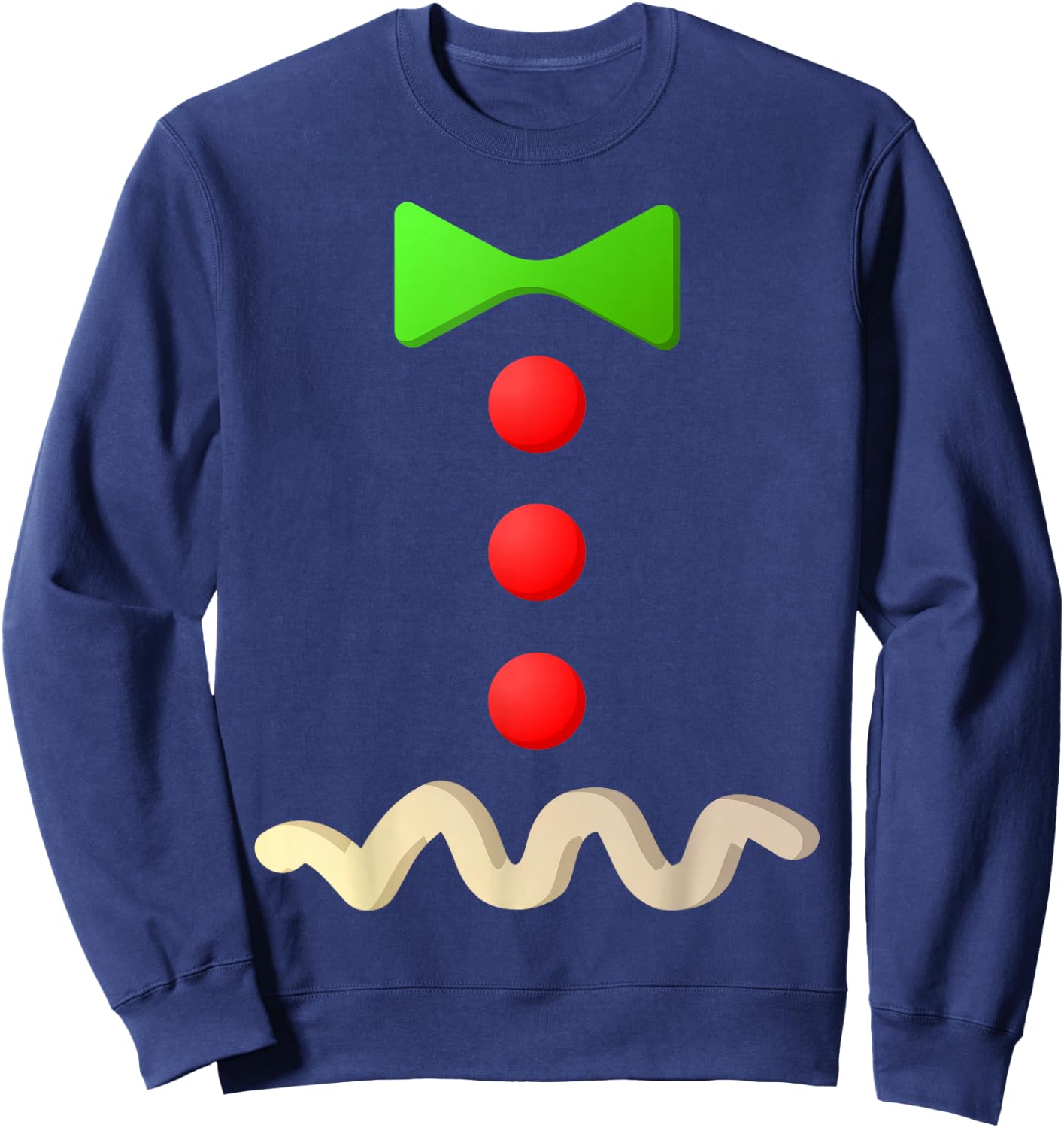 Gingerbread Man Costume Shirt Adult Kids Men Women Cookie Sweatshirt - Sweatshirt | Navy