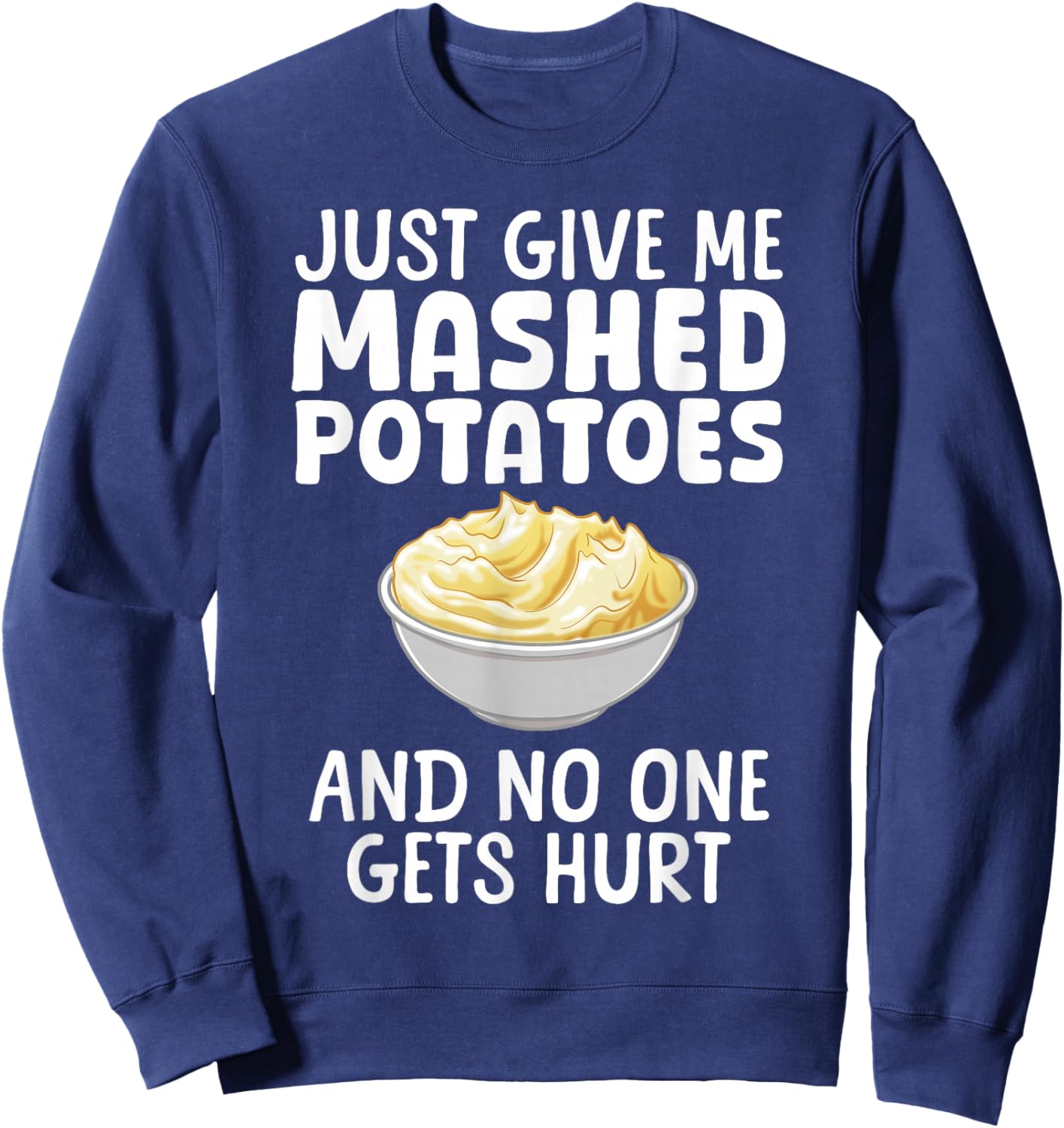 Funny Mashed Potato Design Women Mash Mashed Potato Sweatshirt - Sweatshirt | Navy