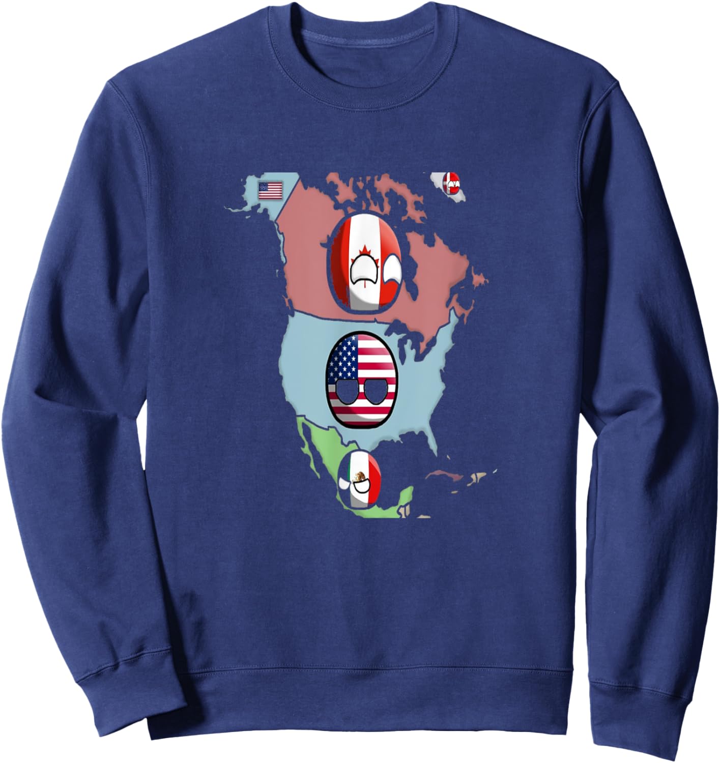 Countryballs north america countries Sweatshirt - Sweatshirt | Navy