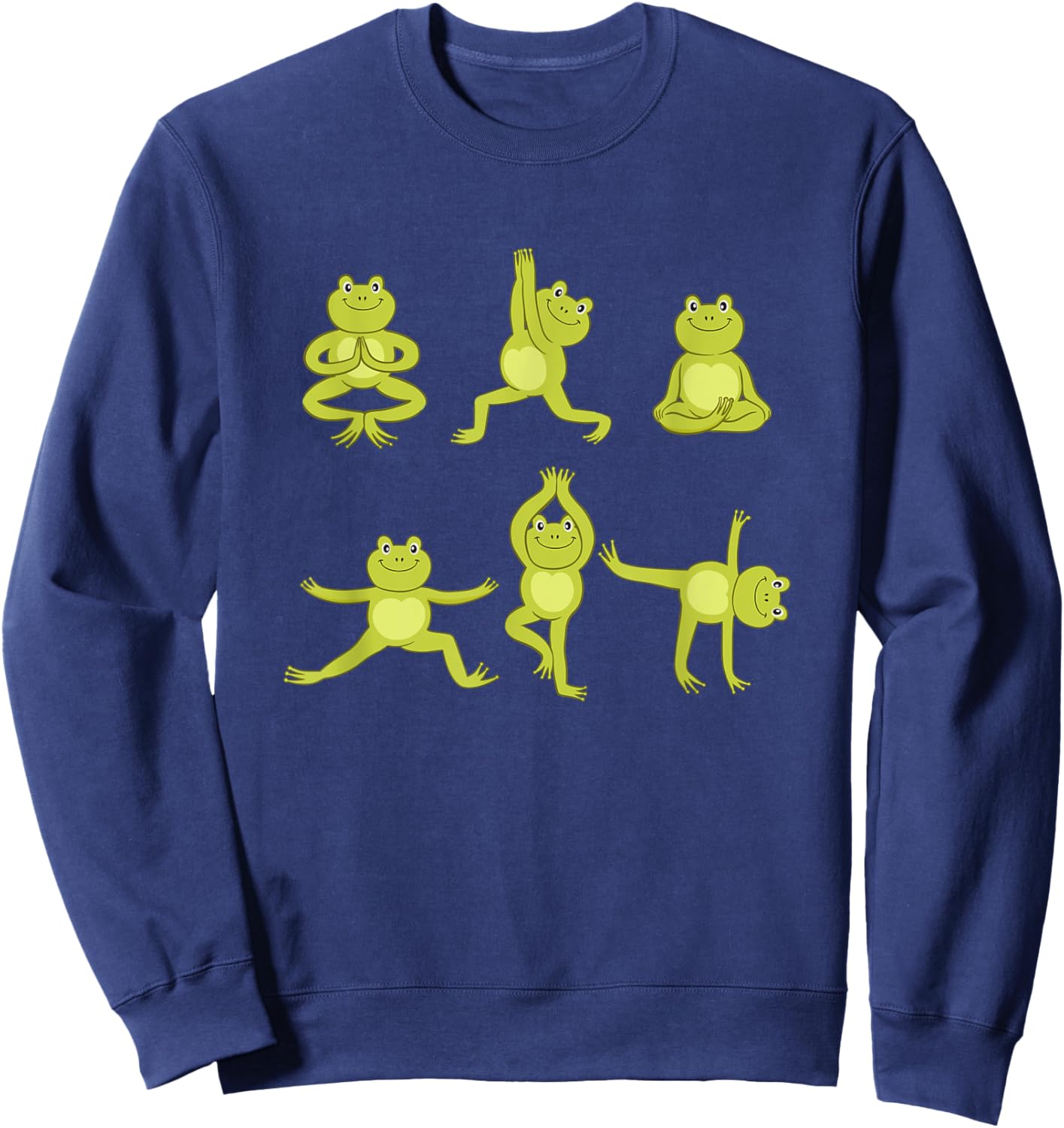 Yoga frog meditation frog makes yoga exercises Sweatshirt - Sweatshirt | Navy