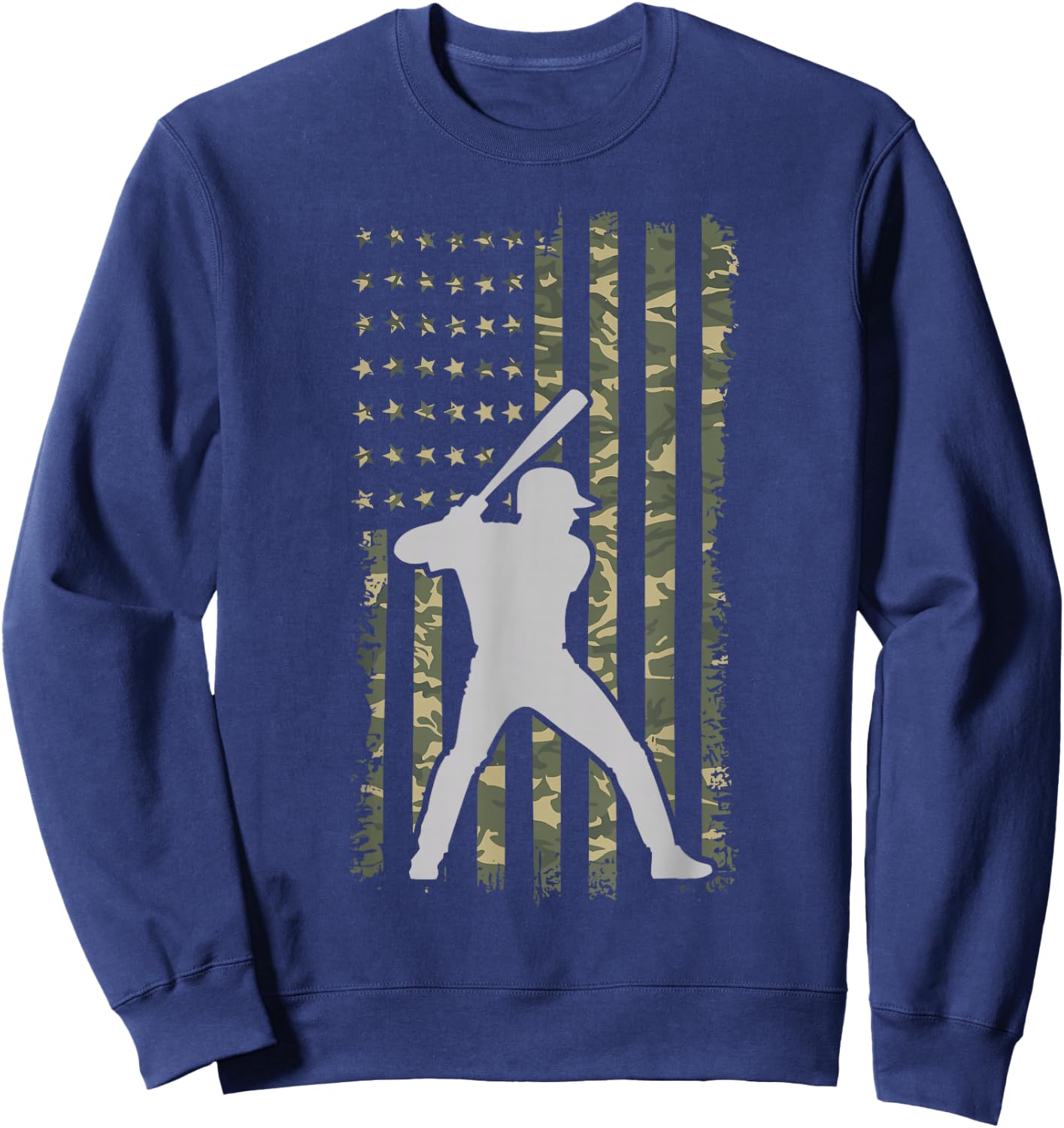 Baseball Player Gifts American Flag Baseball USA Sweatshirt - Sweatshirt | Navy